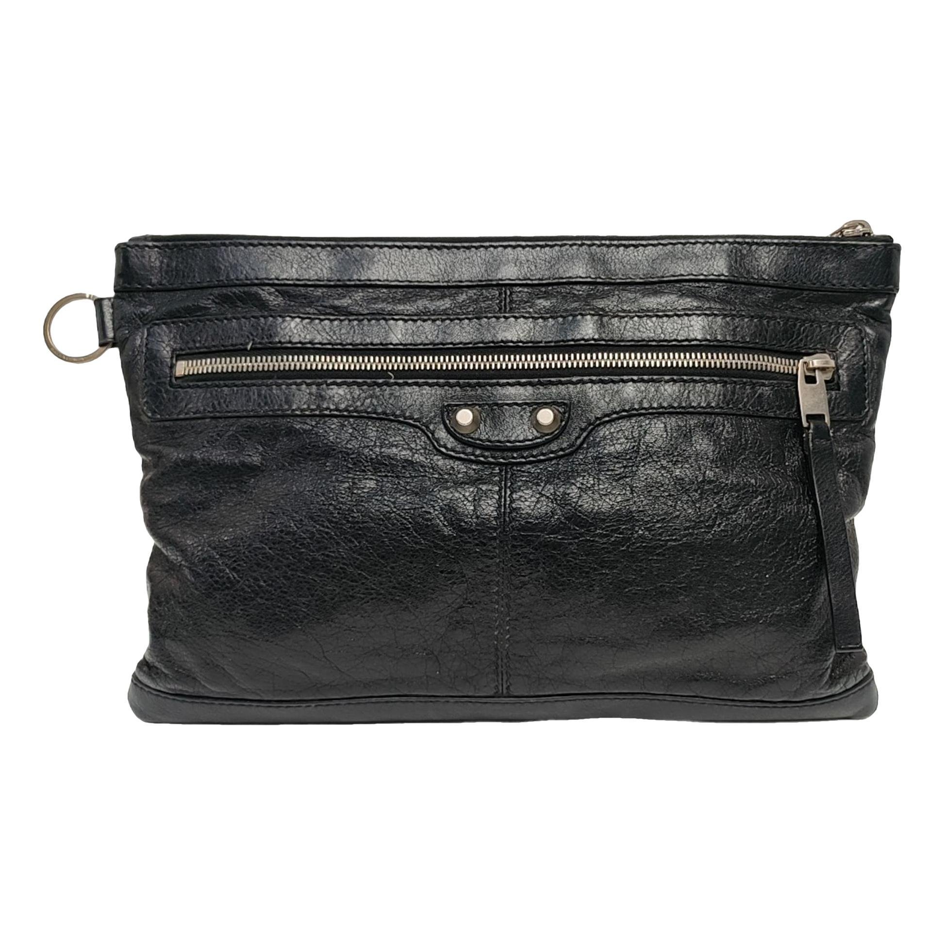 City Clip leather clutch bag