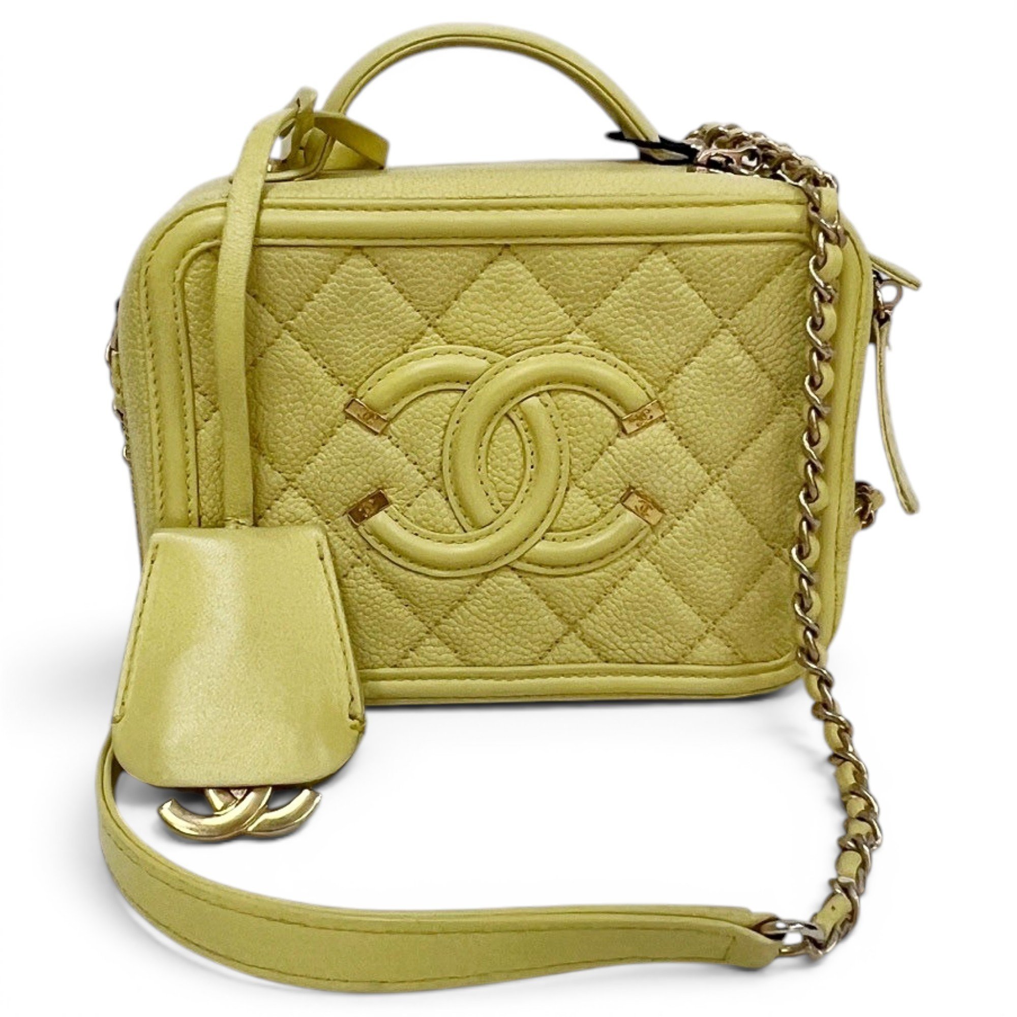Vanity leather handbag