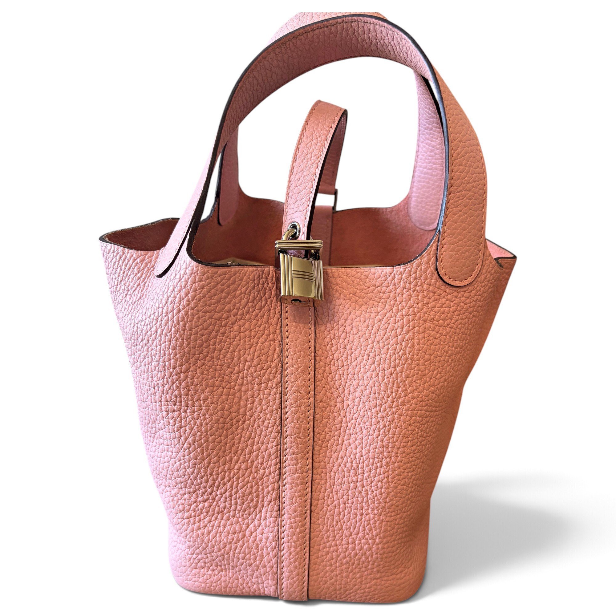 Picotin leather tote