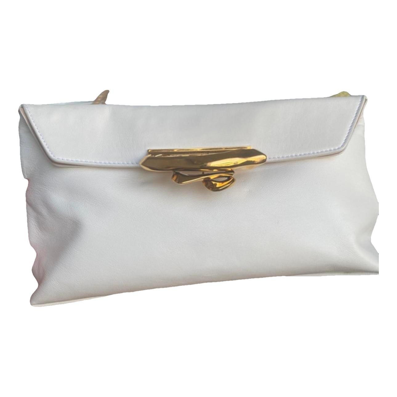 Leather clutch bag