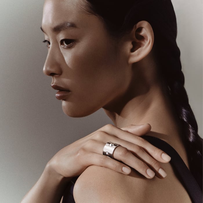 Sans Coloris Mini Clous Ring, Large Model