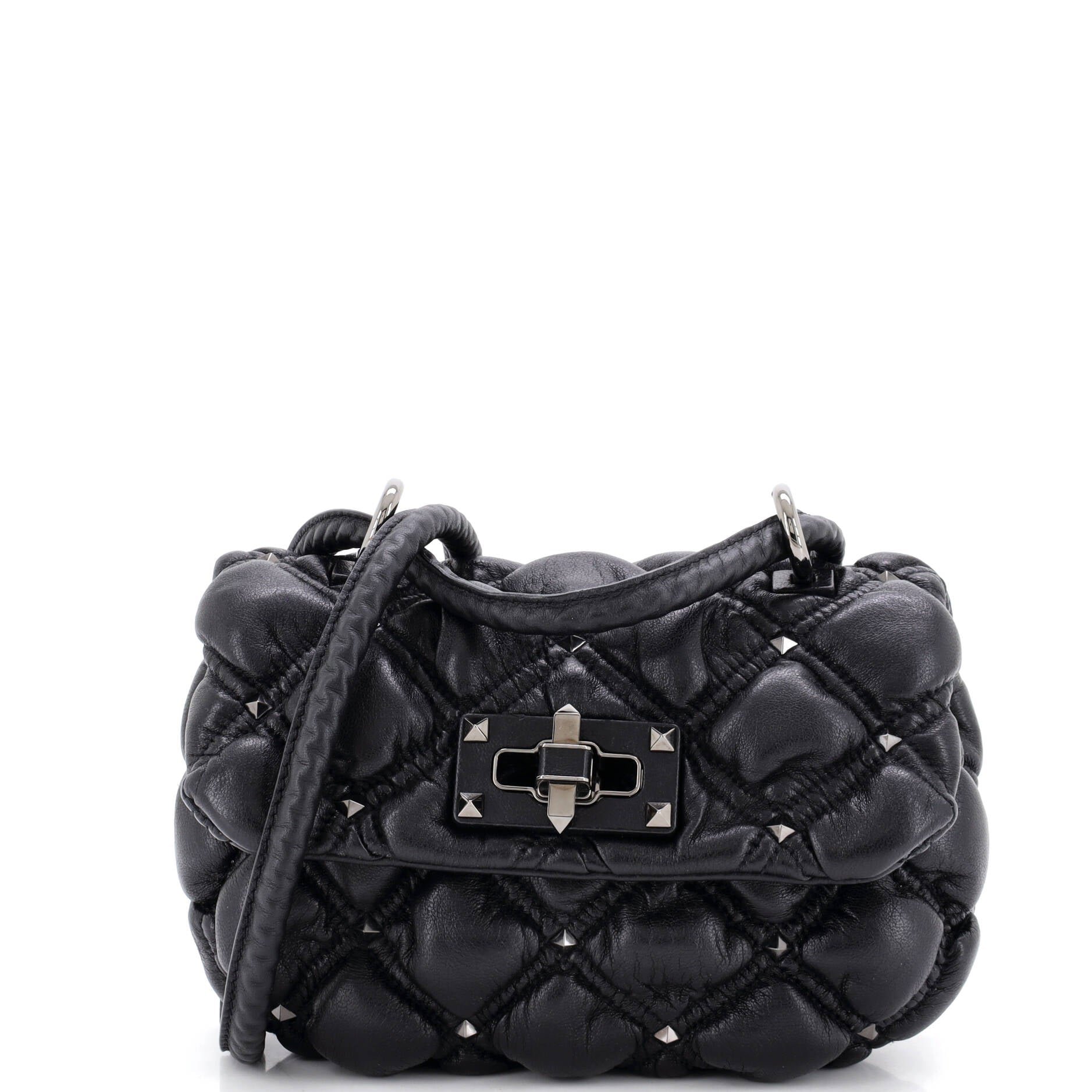 SpikeMe Flap Bag Quilted Leather Small