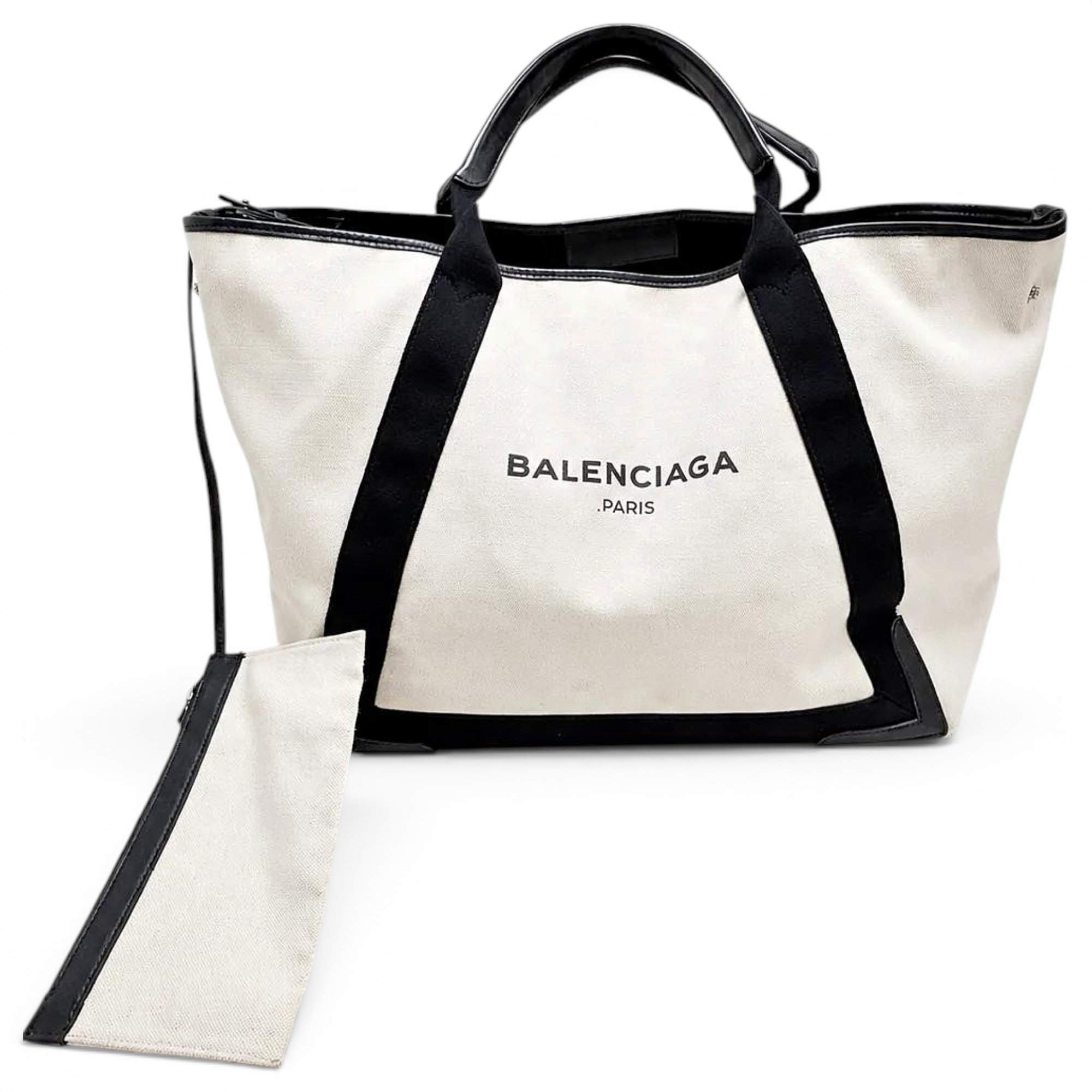 Balenciaga Navy cabas cloth handbag