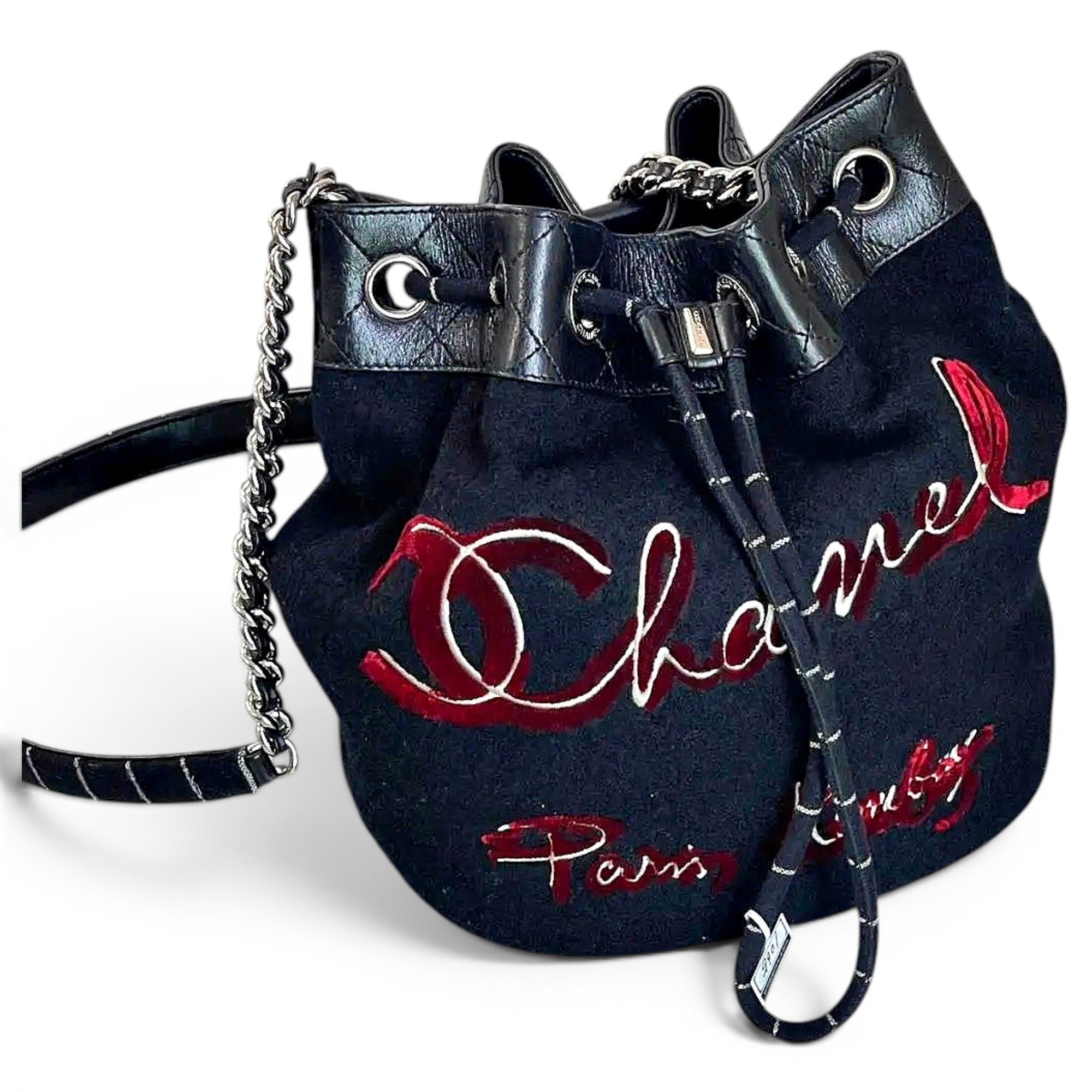 Gabrielle Bucket tweed crossbody bag