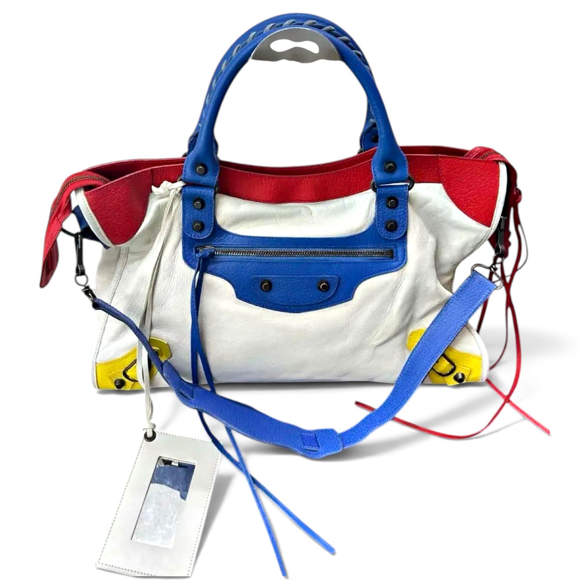 City leather handbag