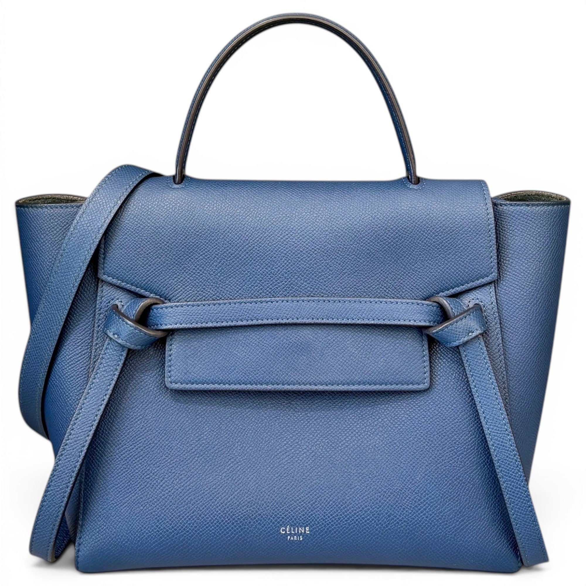 Belt pony-style calfskin handbag