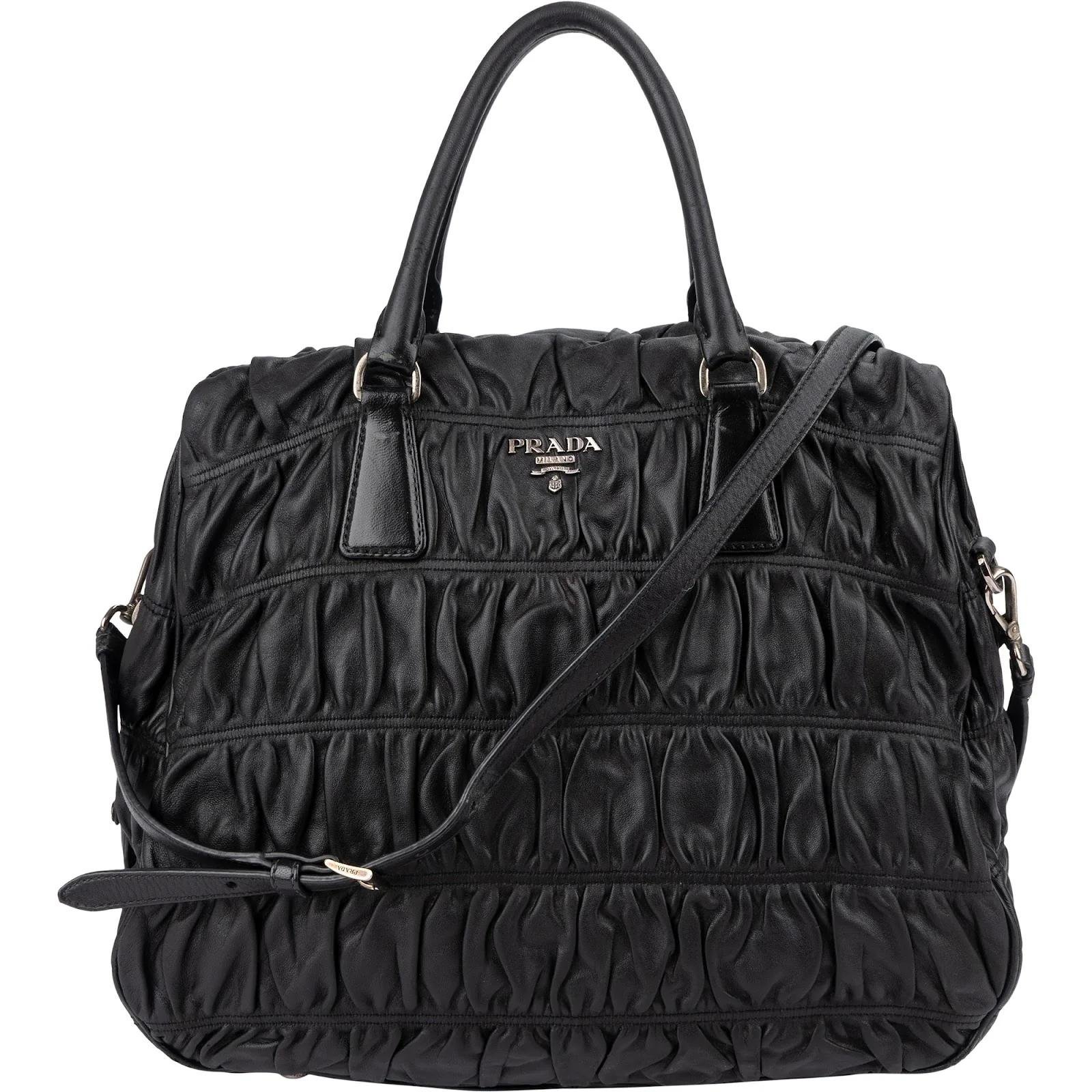Re-Nylon leather handbag