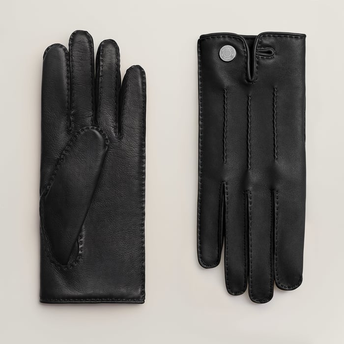 Noir Nervures Droites Gloves