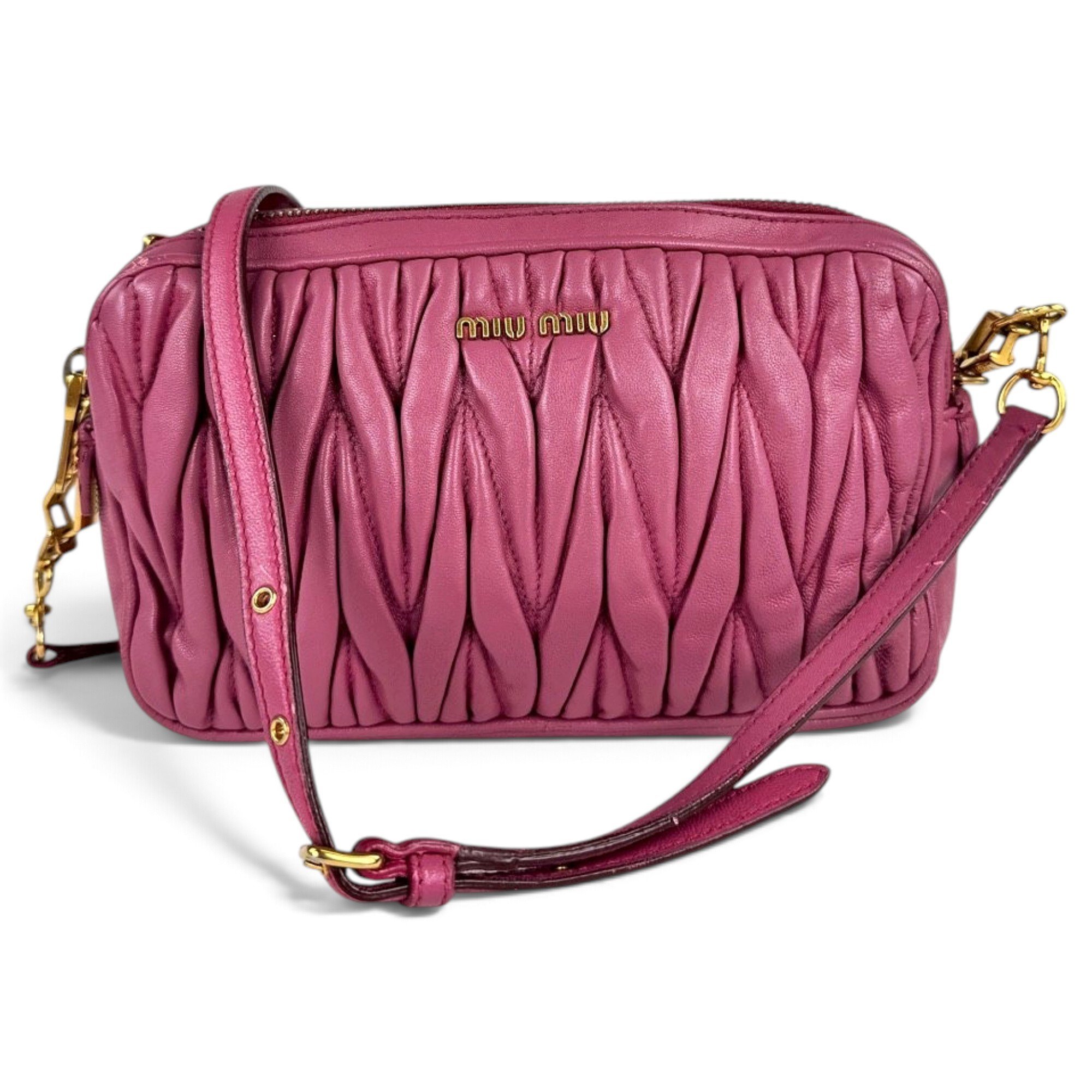 Matelassé leather crossbody bag