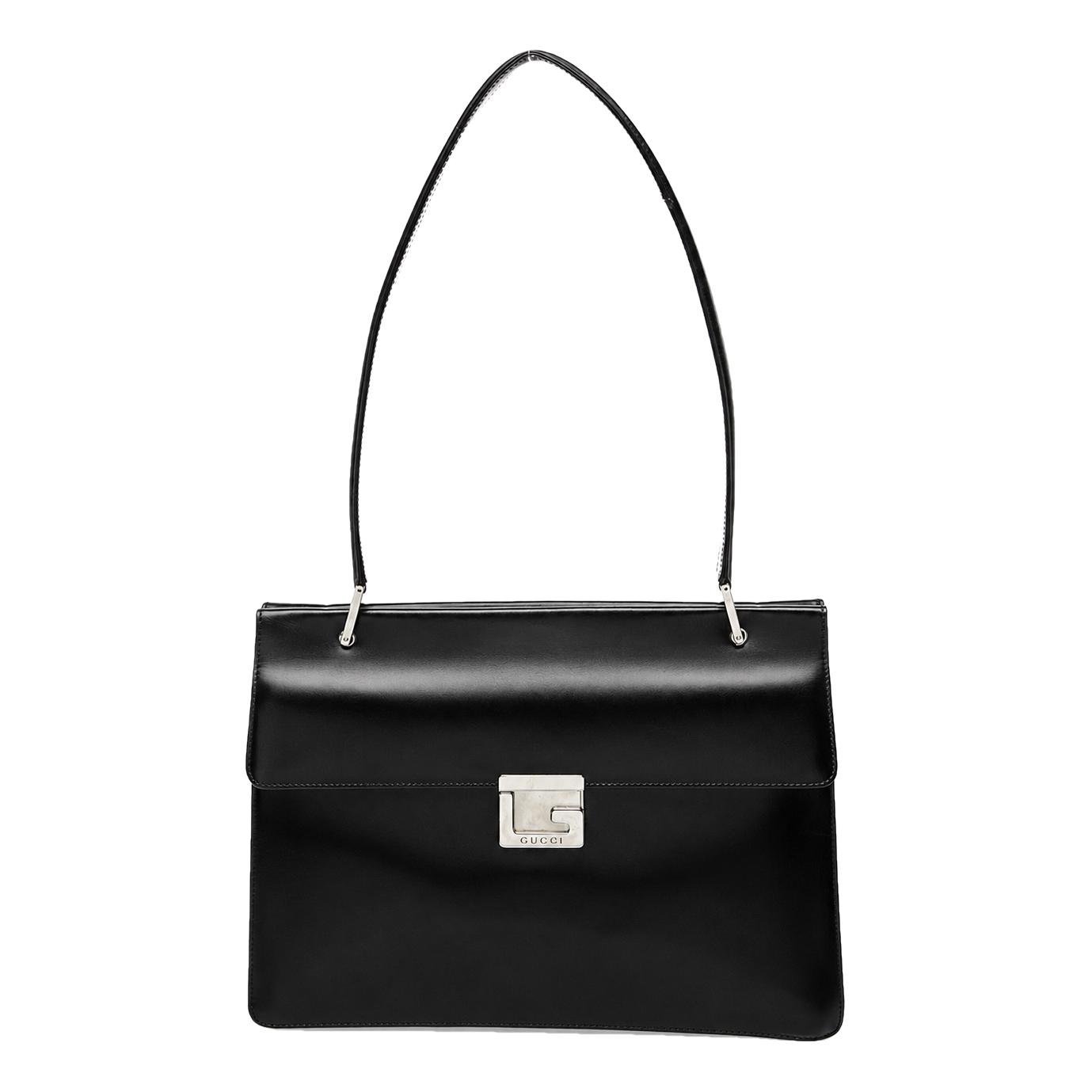 Square G leather handbag