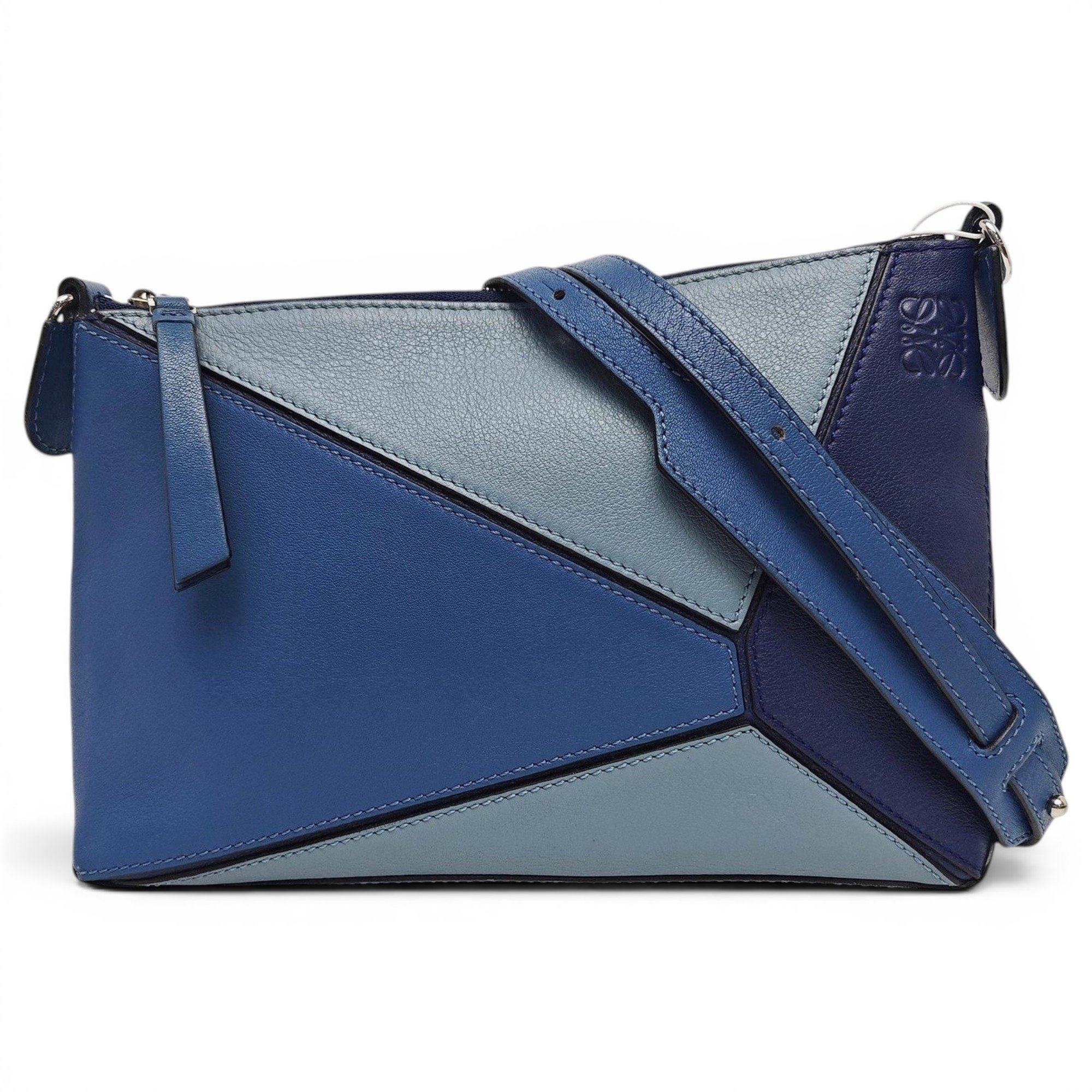 Puzzle leather handbag