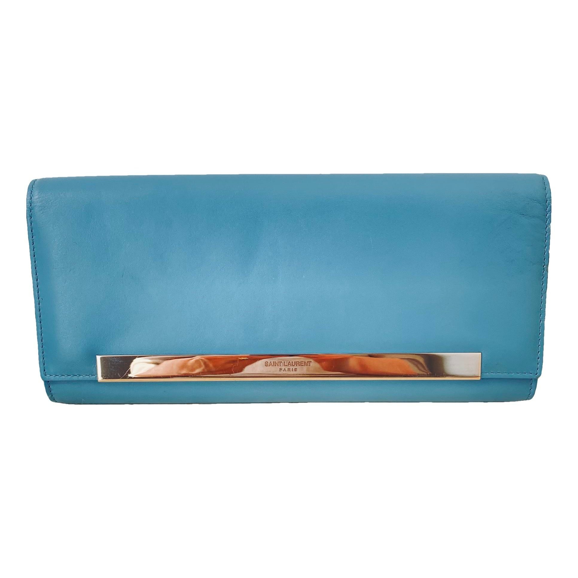 Leather clutch bag