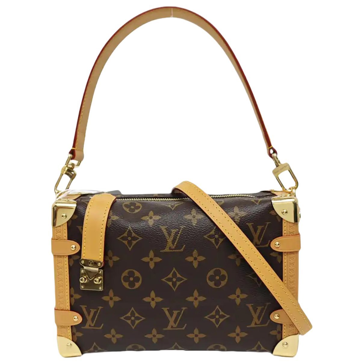 Side Trunk leather crossbody bag
