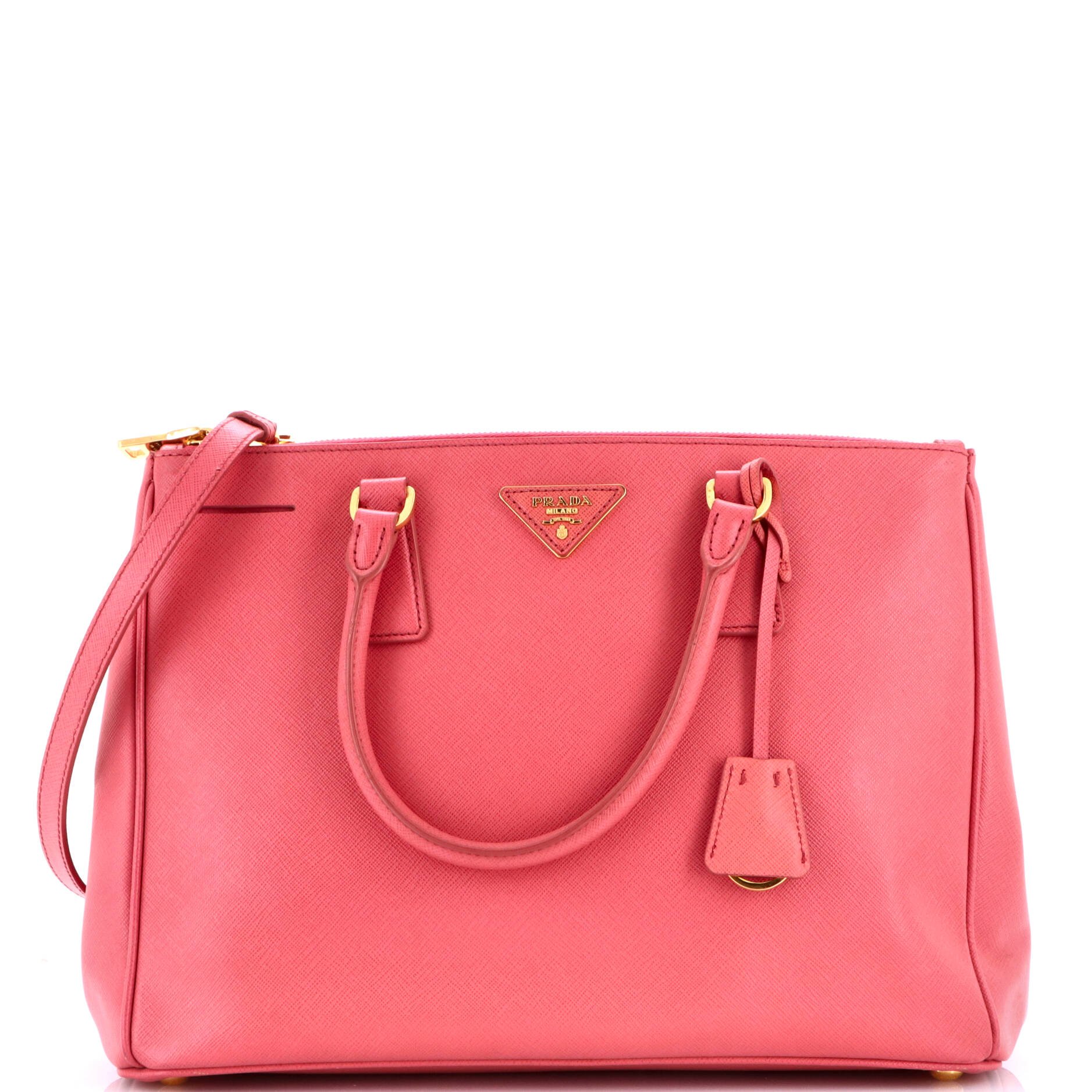 Double Zip Lux Tote Saffiano Leather Medium