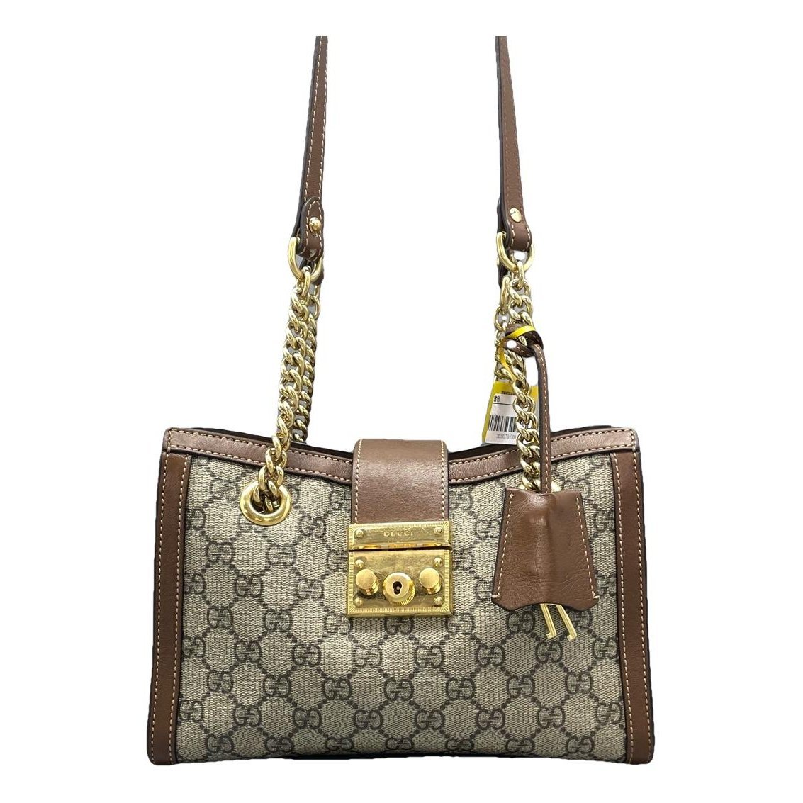 Padlock leather handbag