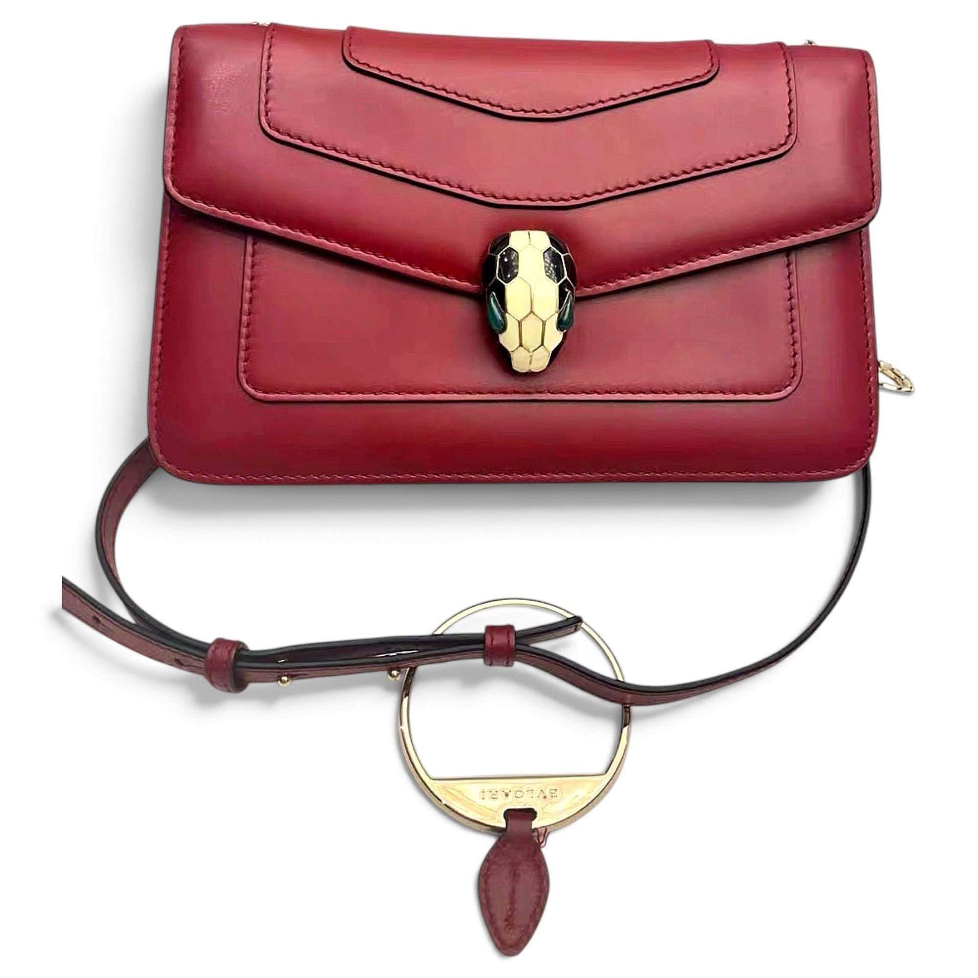 Serpenti leather handbag