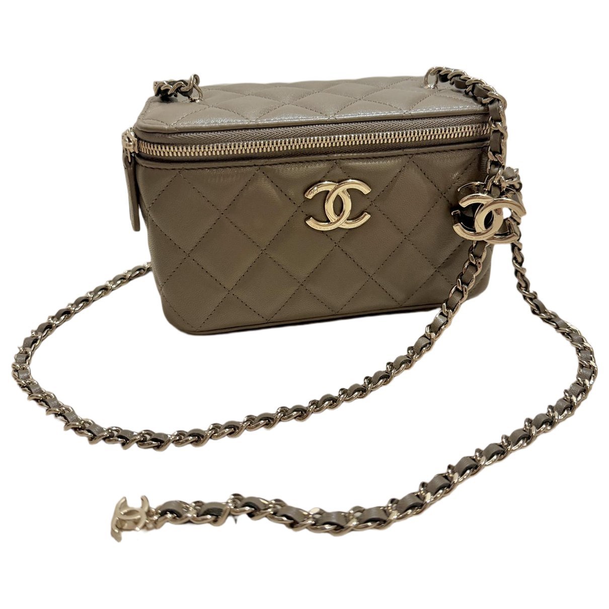 Vanity leather handbag
