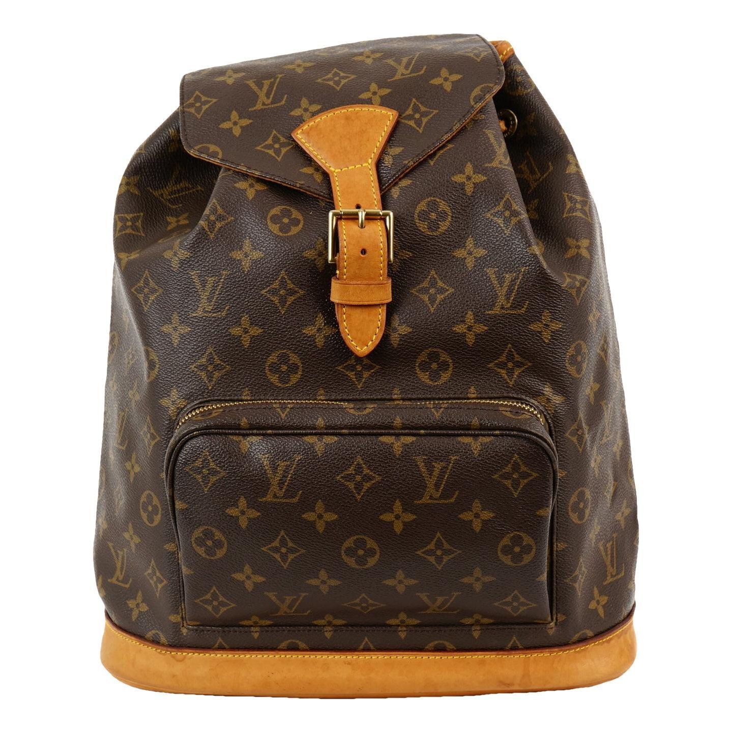 Montsouris Vintage leather backpack