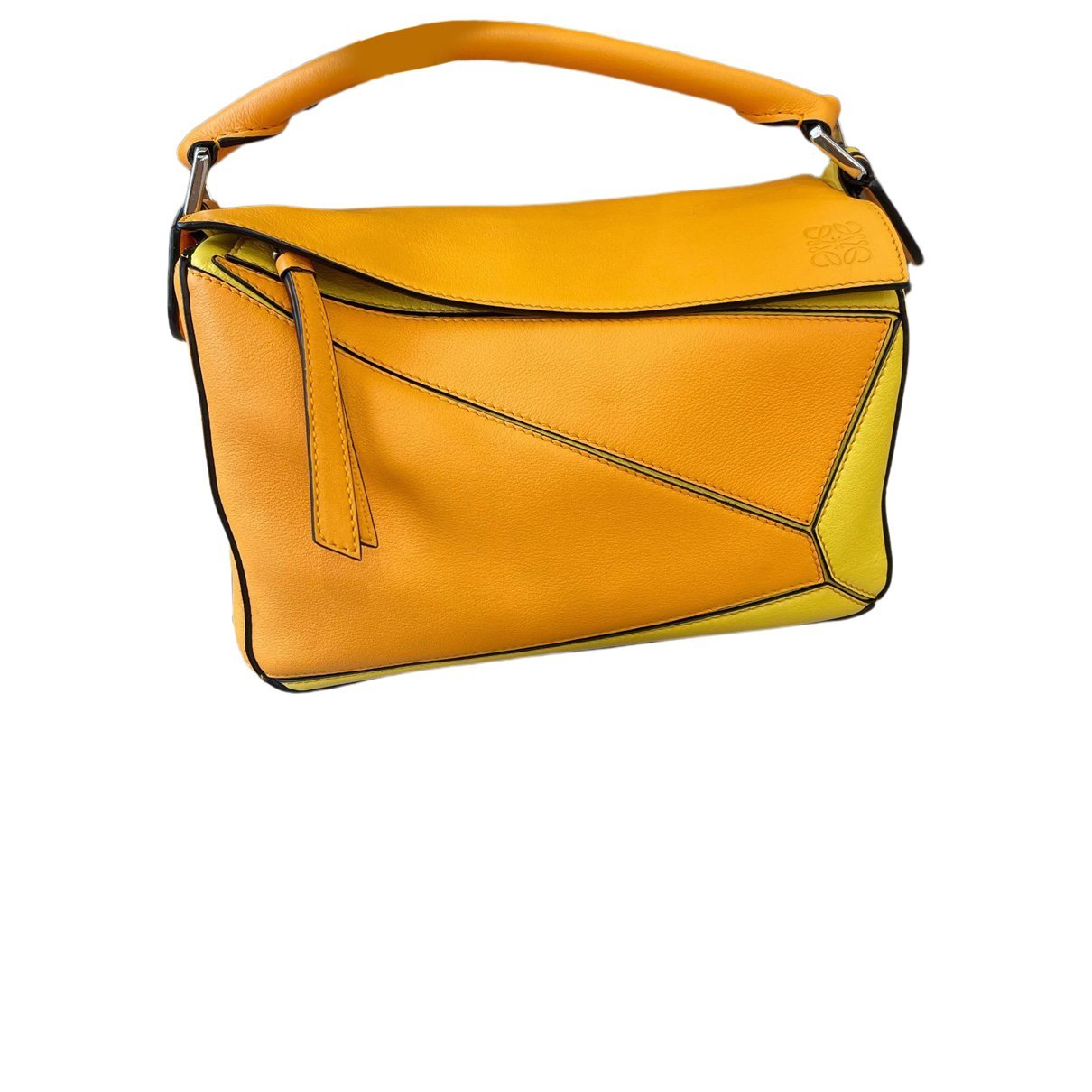 Puzzle leather handbag
