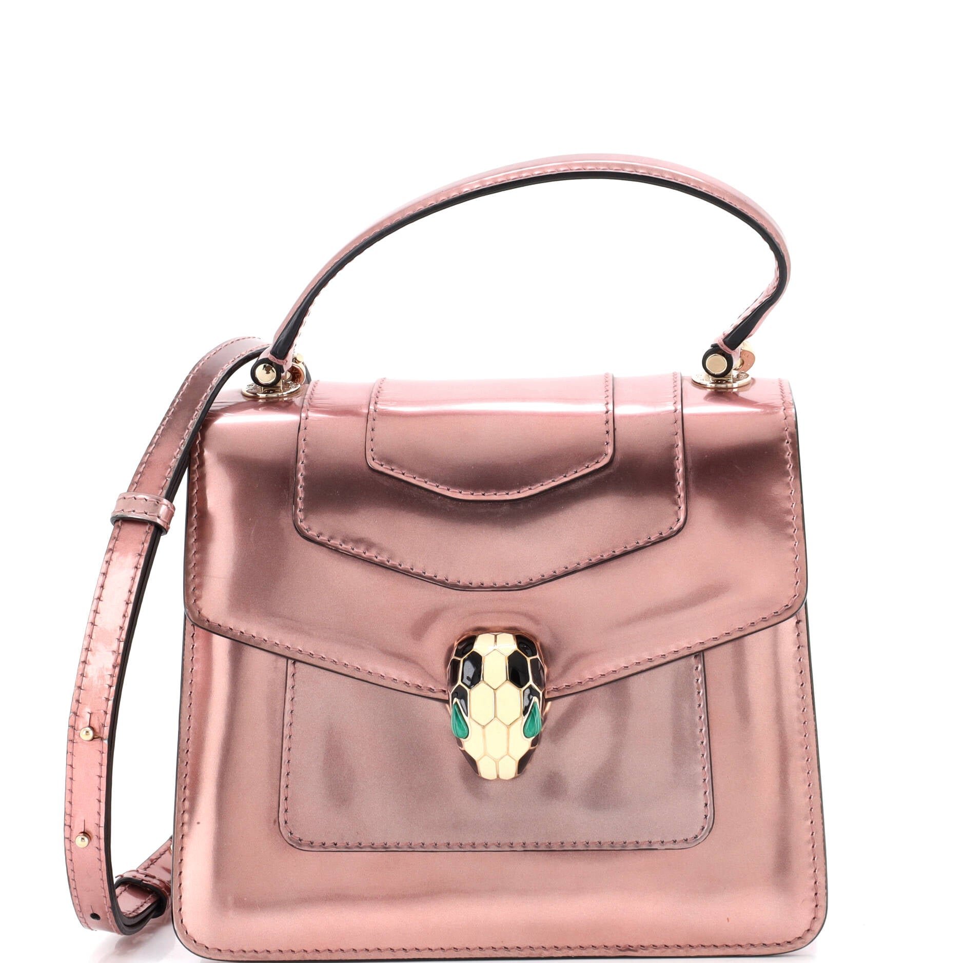 Serpenti Top Handle Bag Patent Small