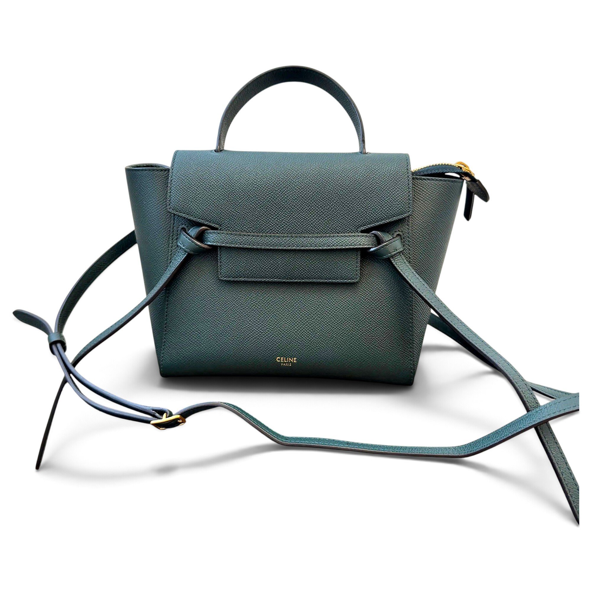 Belt leather handbag