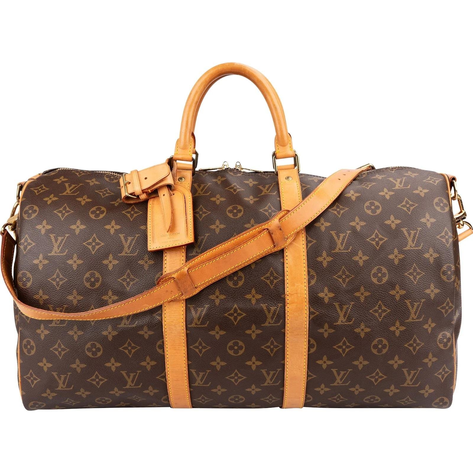 Keepall leather travel bag