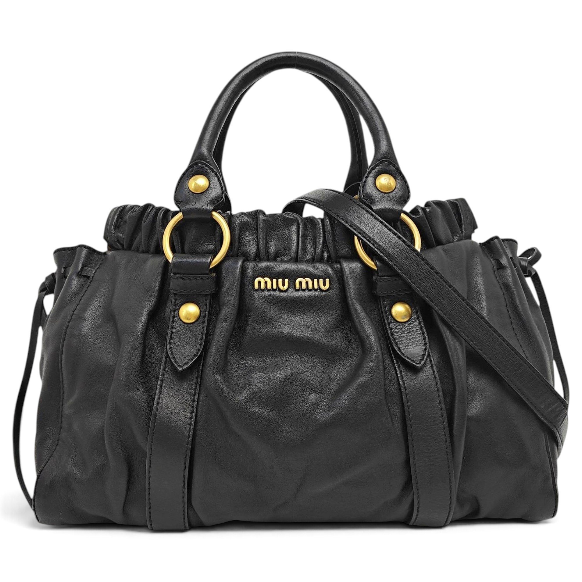 Bow bag leather handbag