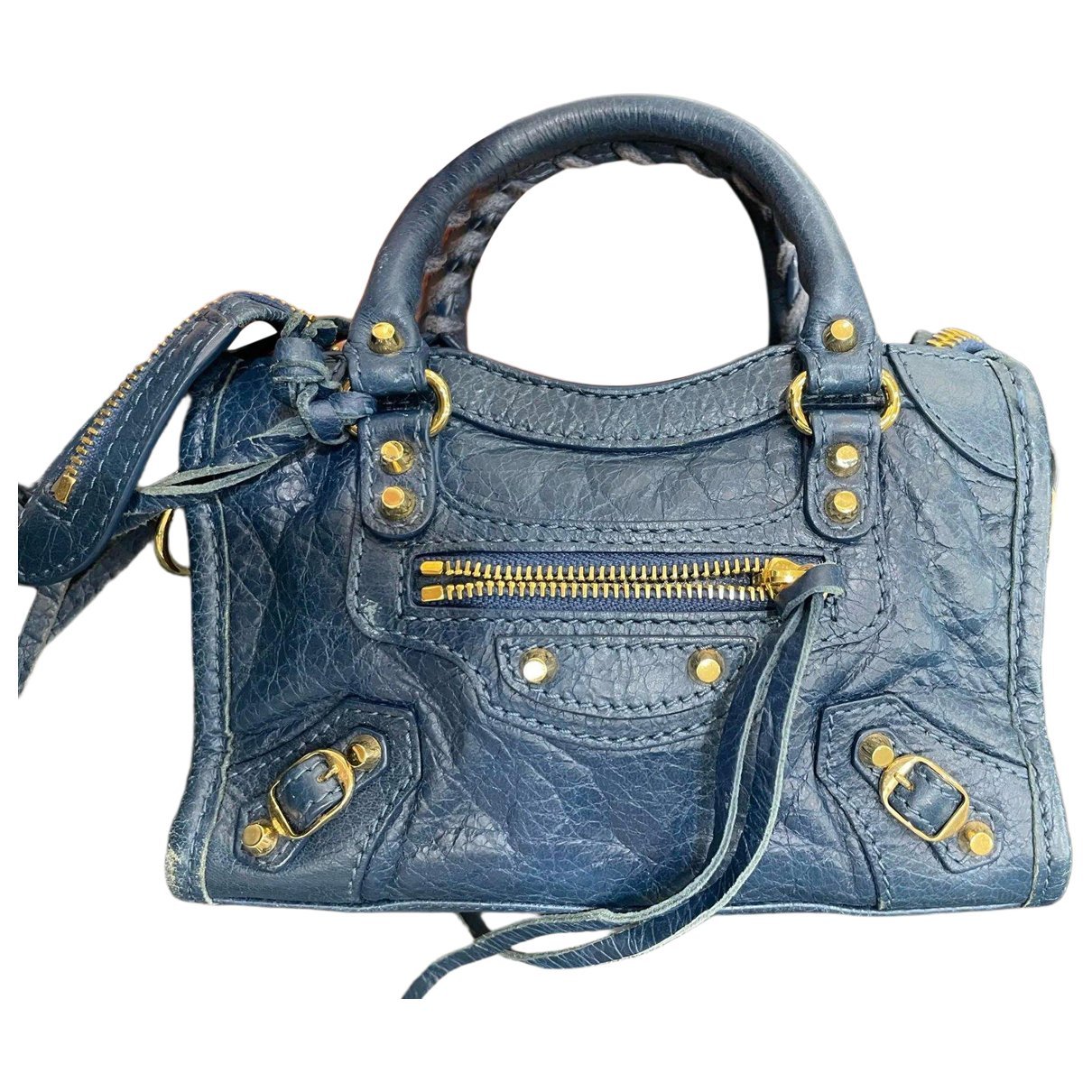 City leather handbag