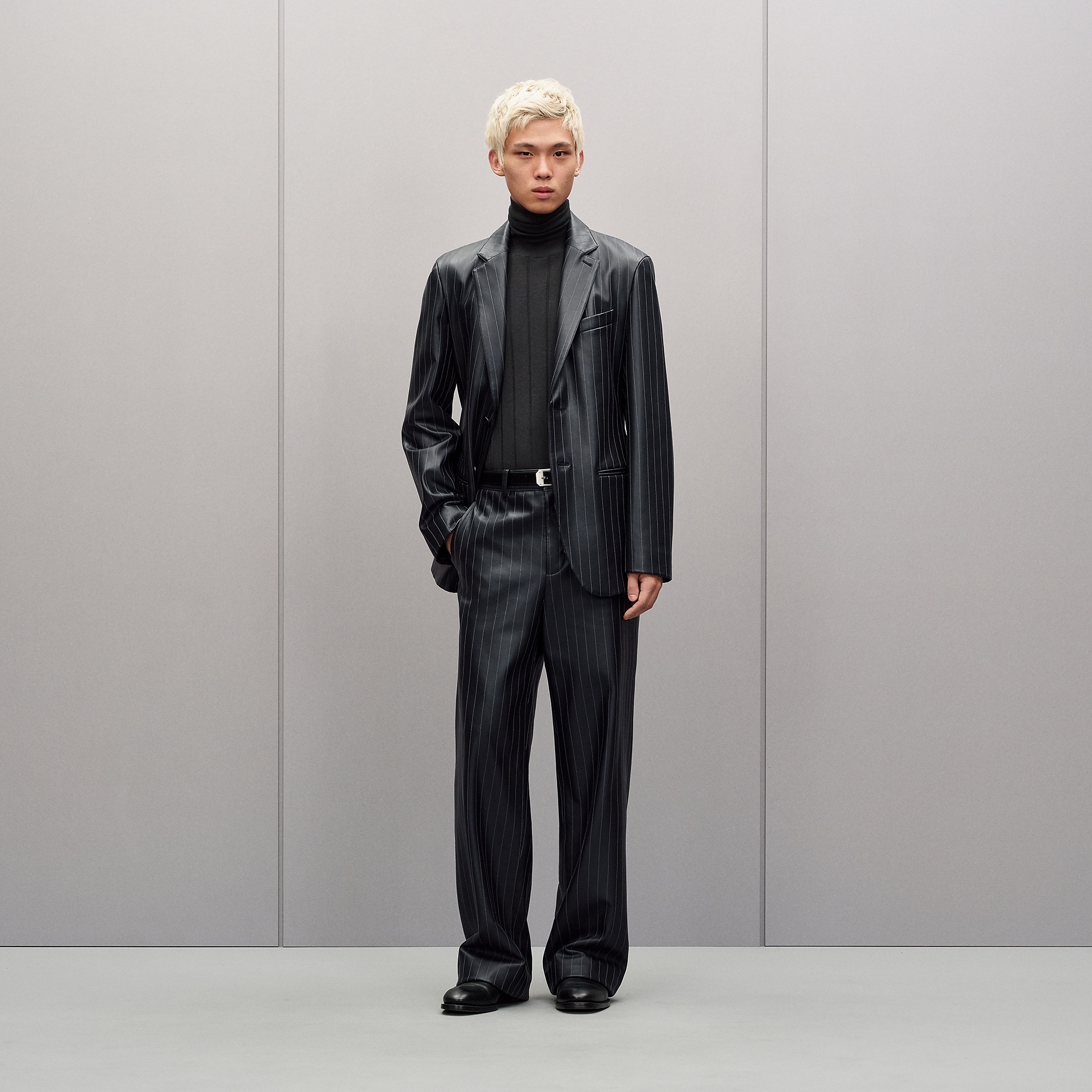 "Pinstripe" Stadium jacket, long model