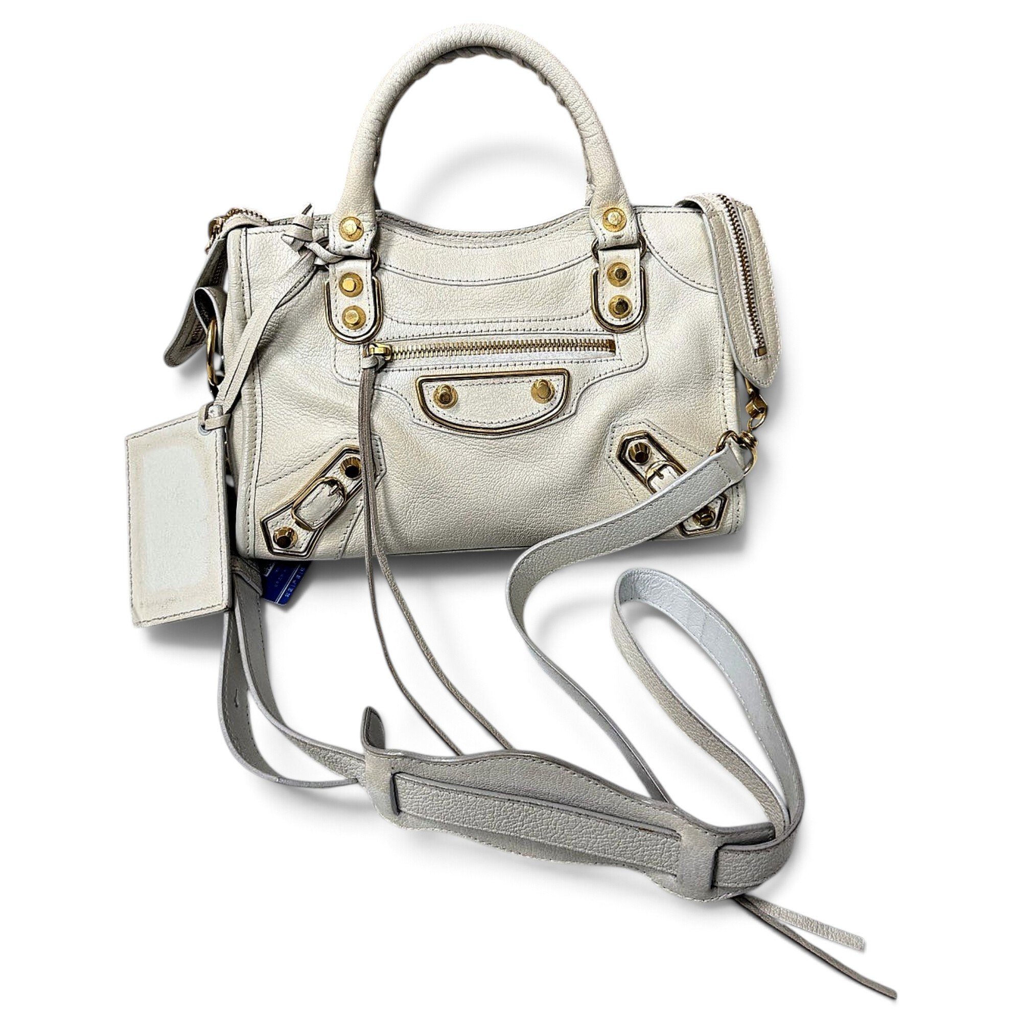 City leather handbag