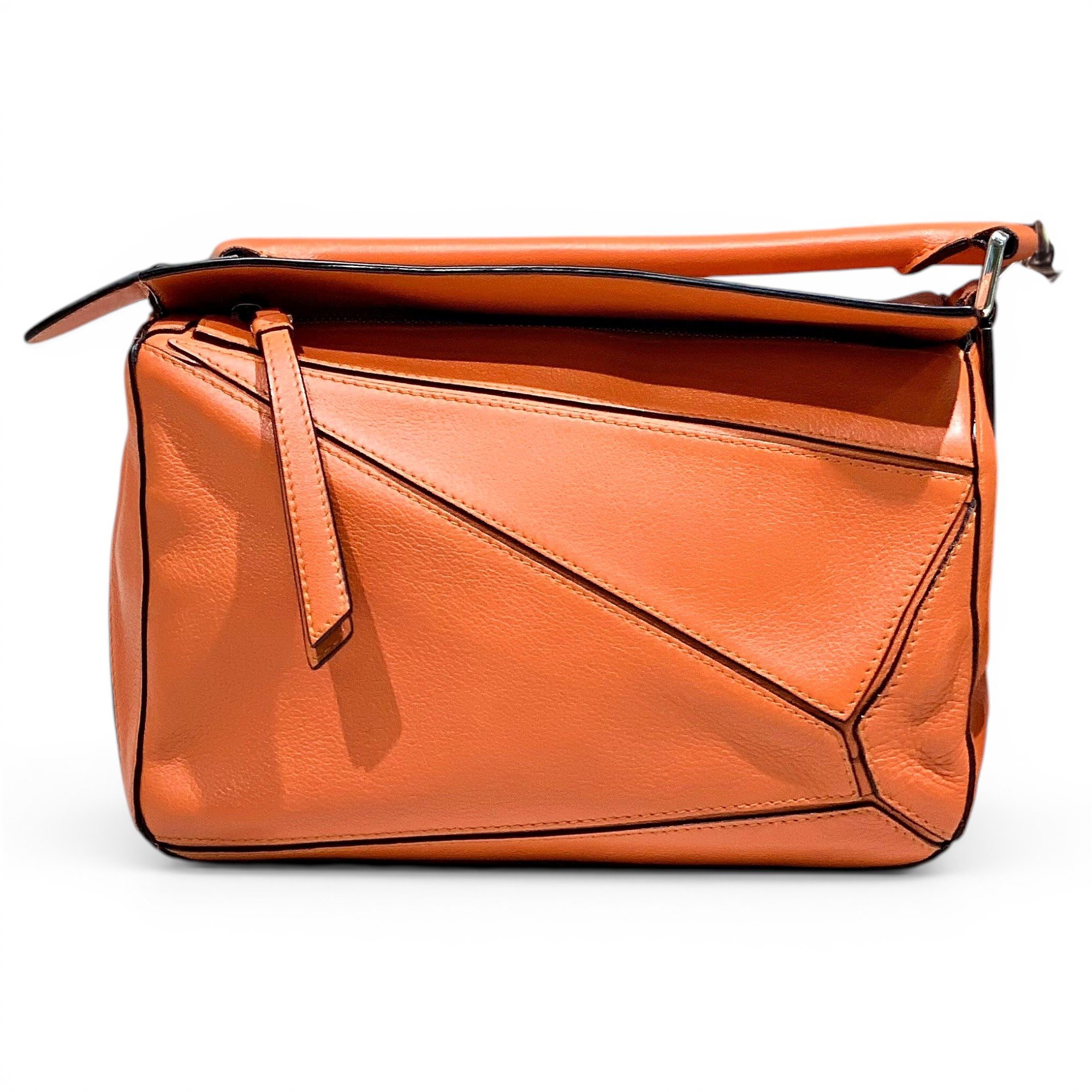 Puzzle leather handbag