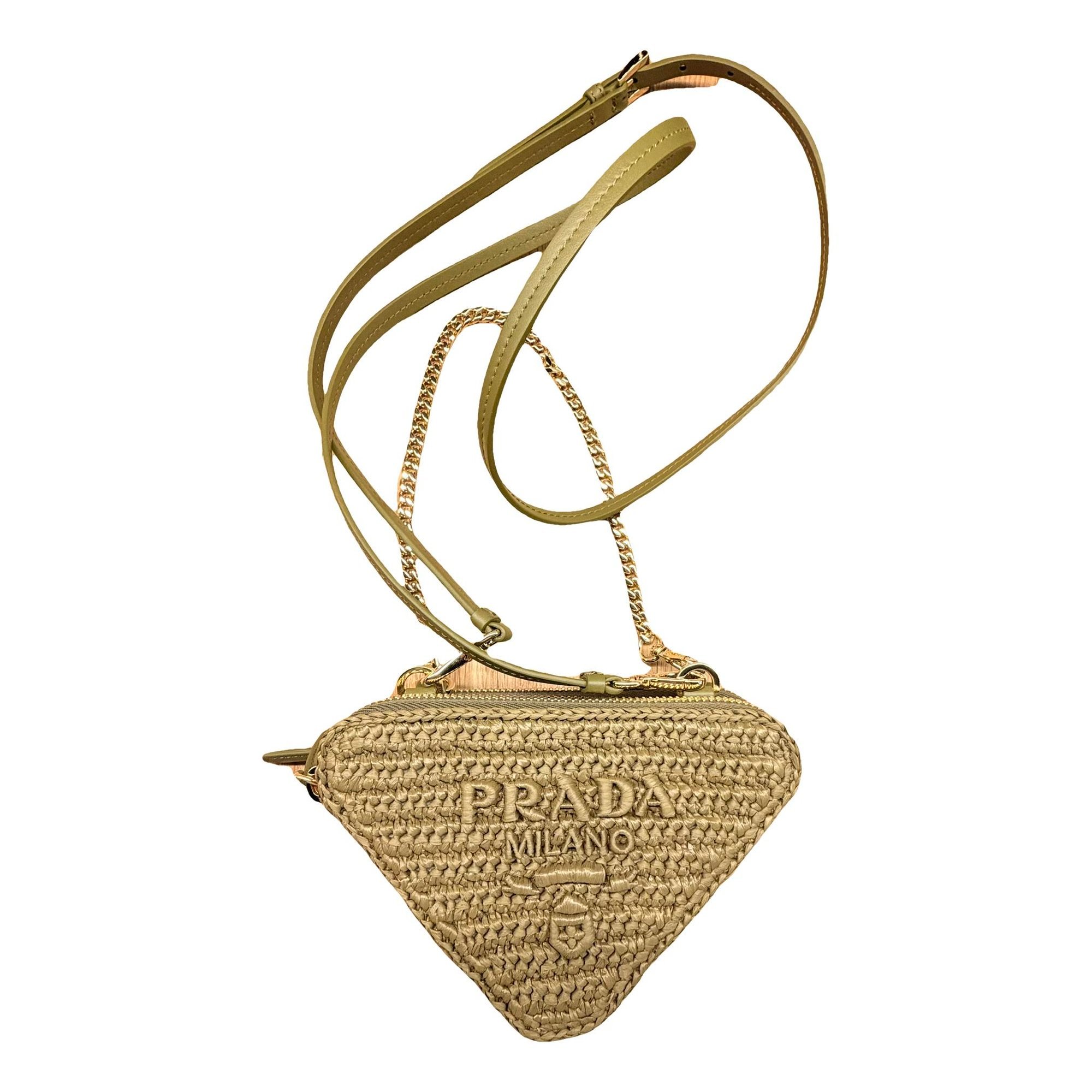 Triangle leather clutch bag
