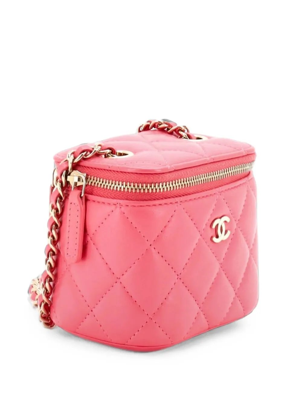 Classic Vanity Case with Chain Quilted Lambskin Mini crossbody bag