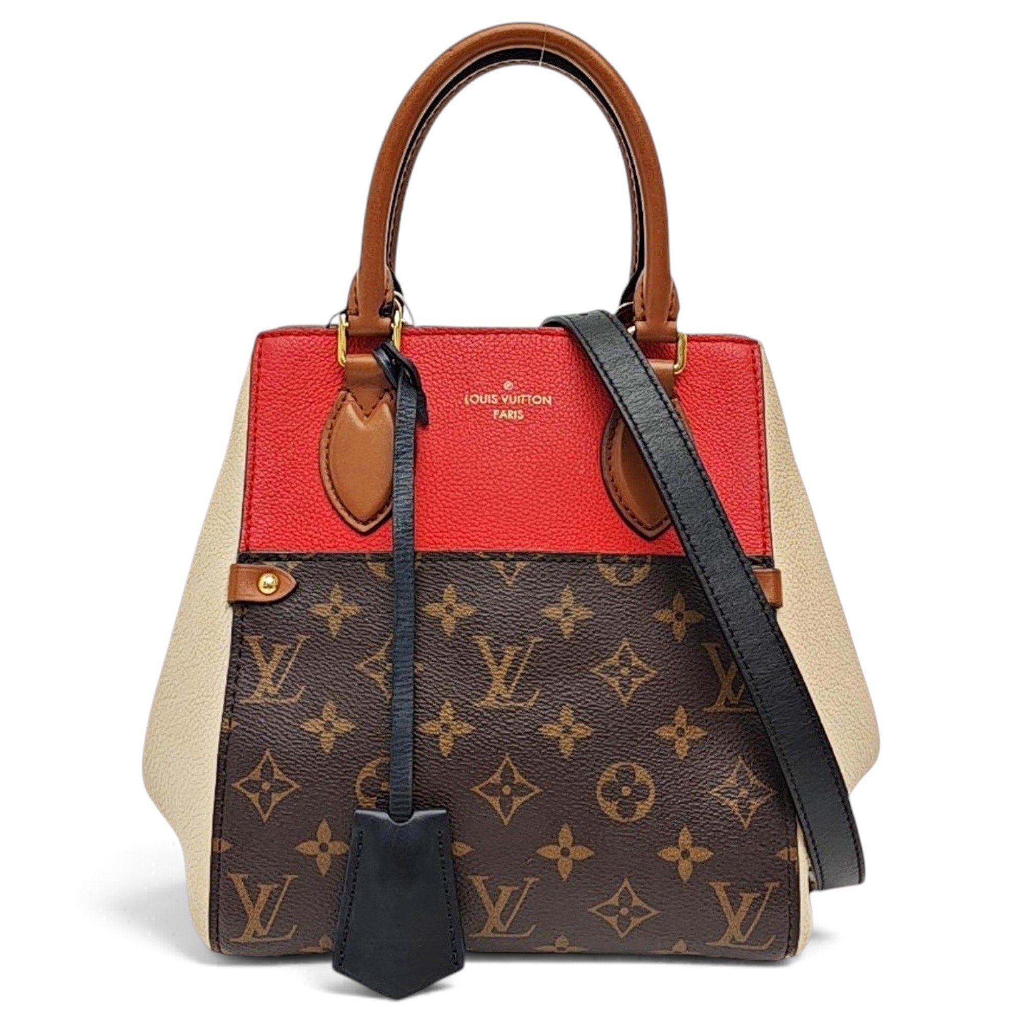 Fold leather handbag