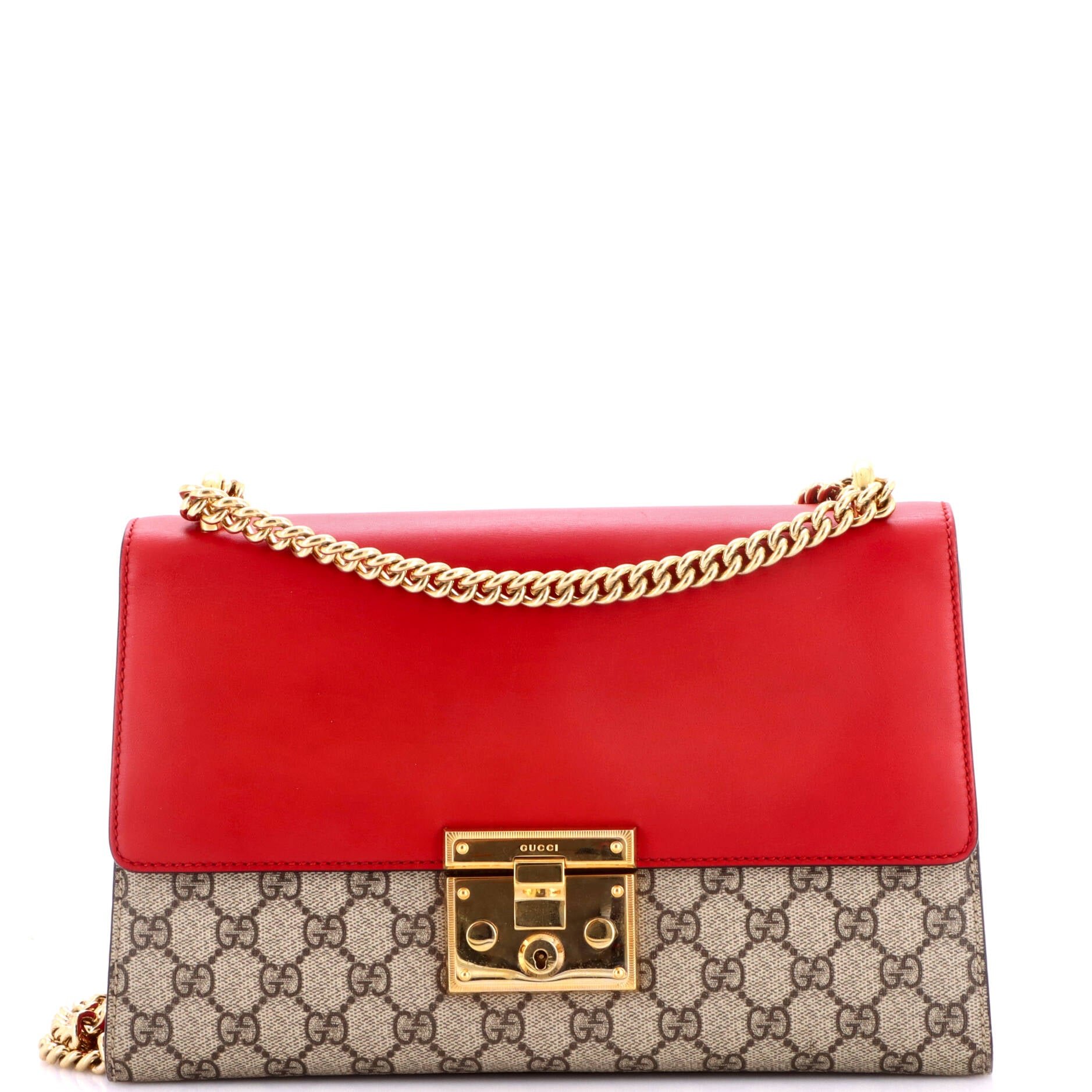 Padlock Shoulder Bag GG Coated Canvas and Leather Medium