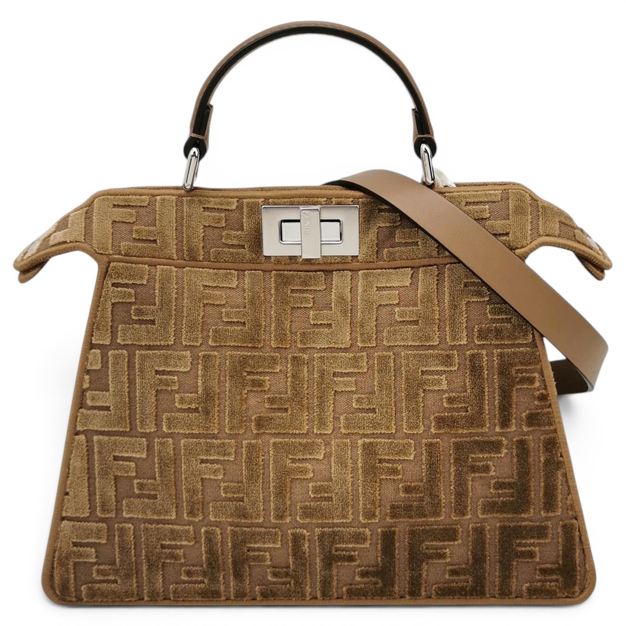 Peekaboo tweed handbag