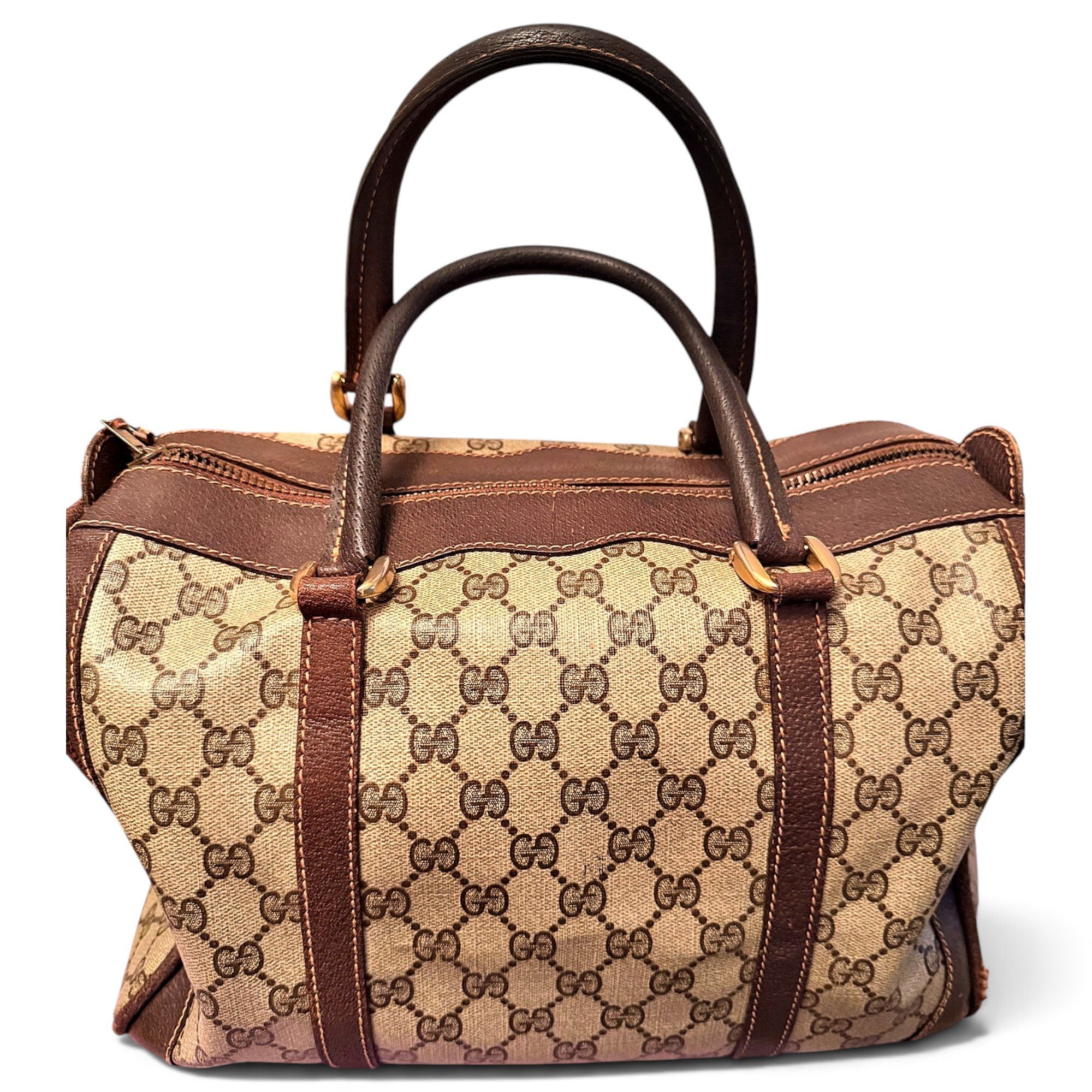 Joy leather bowling bag