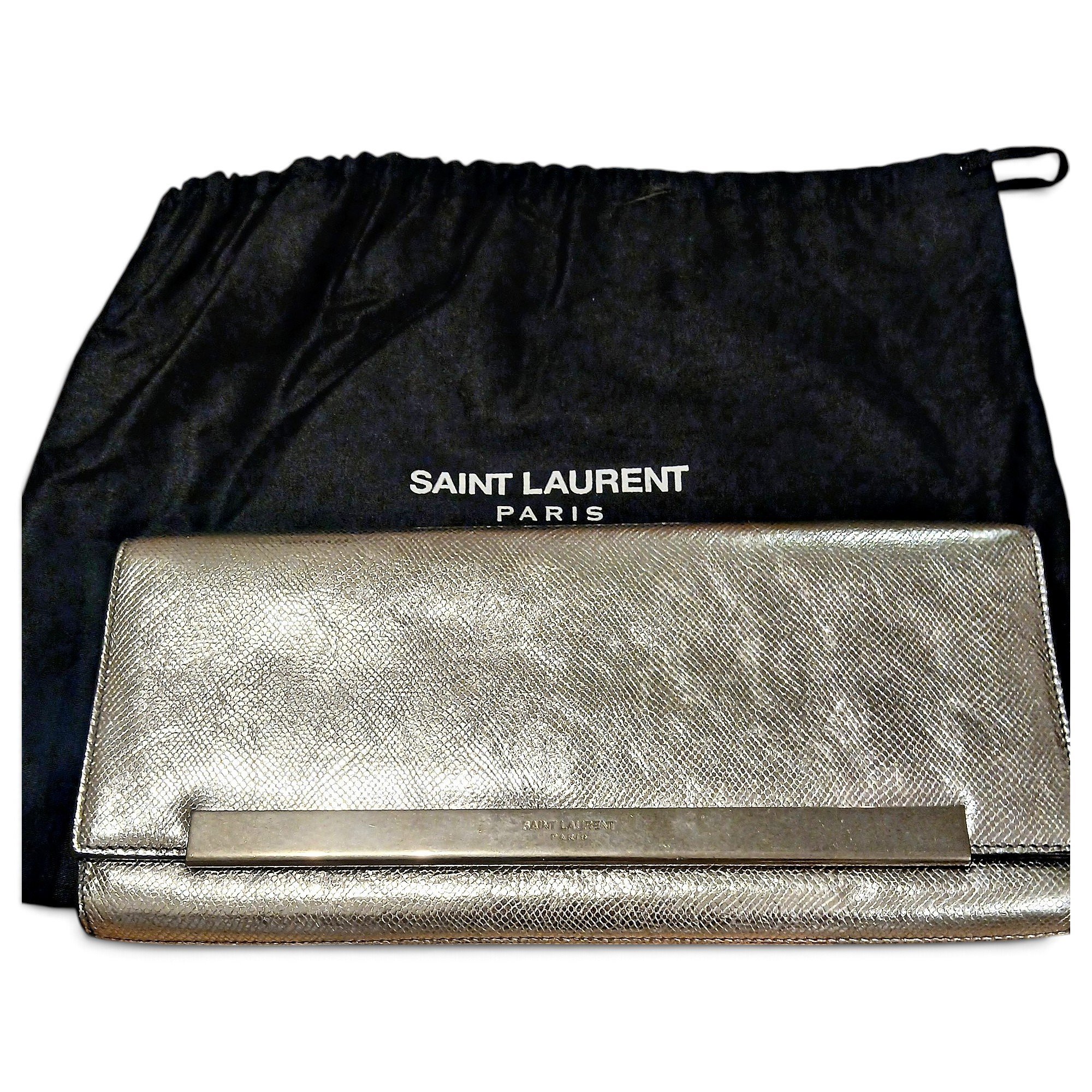 Leather clutch bag