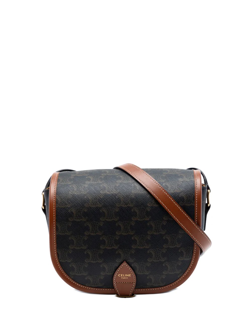 2022 Medium Triomphe Coated Canvas Folco crossbody bag