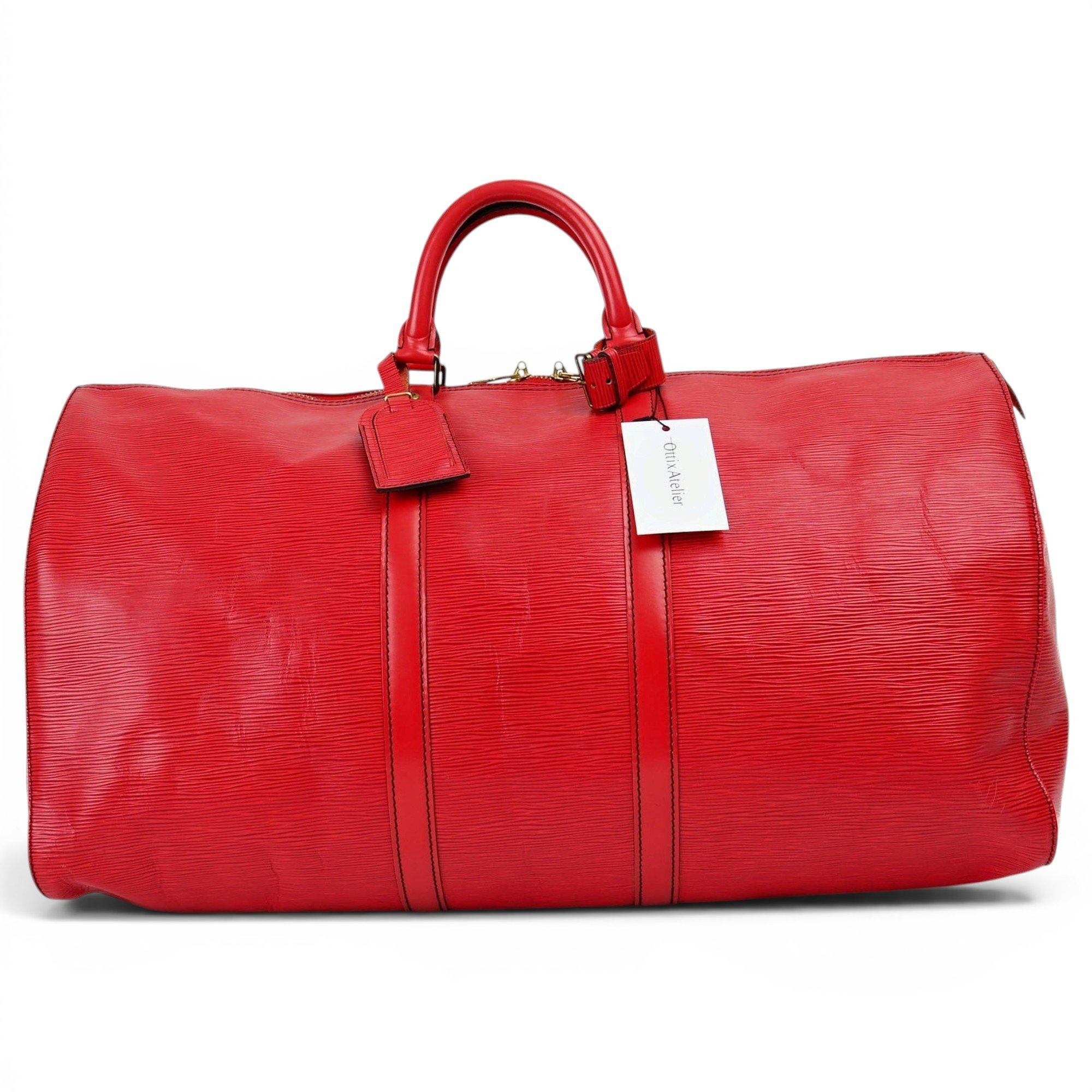 Keepall leather travel bag