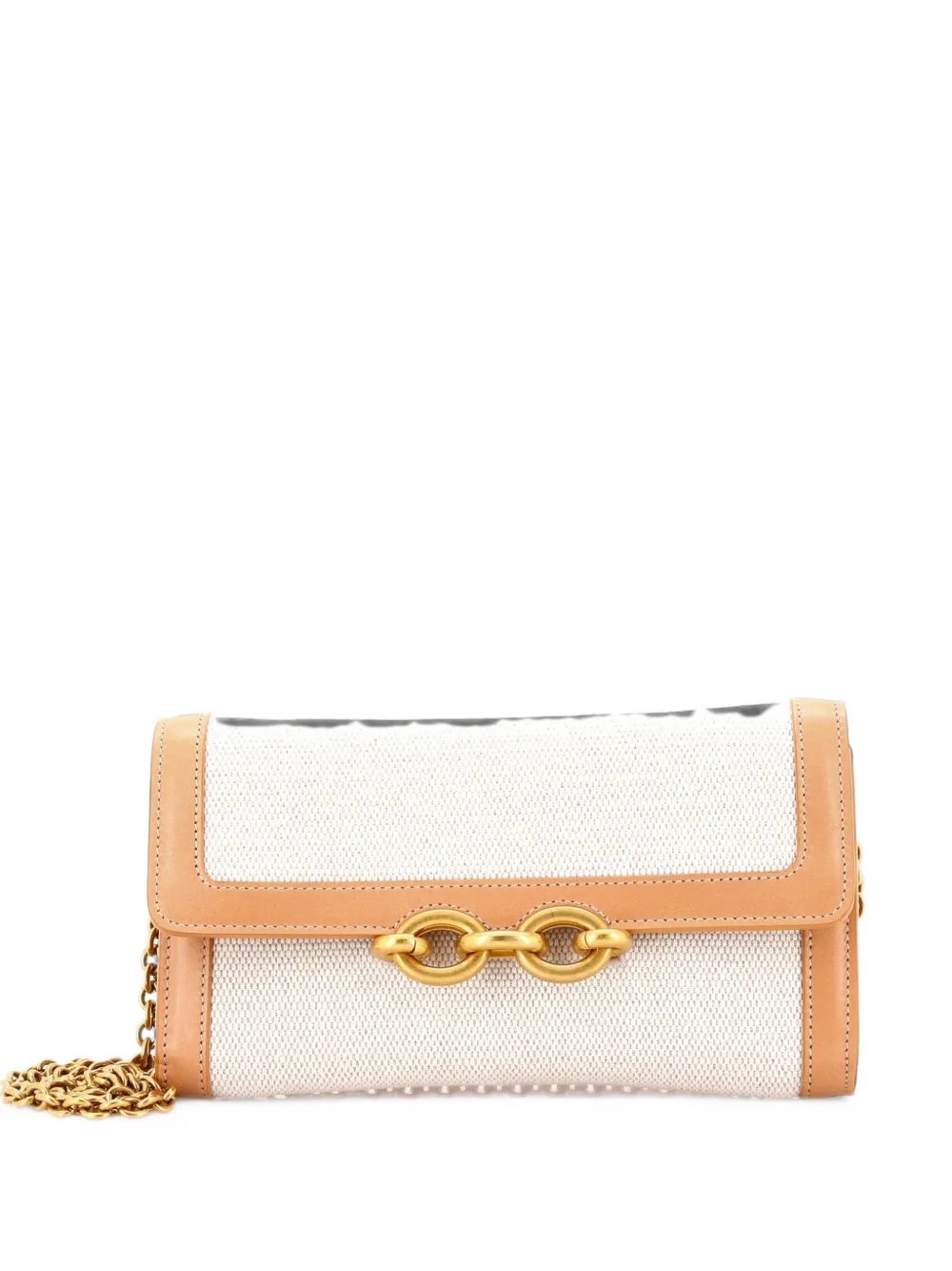 Le Maillon Chain Wallet Canvas with Leather crossbody bag