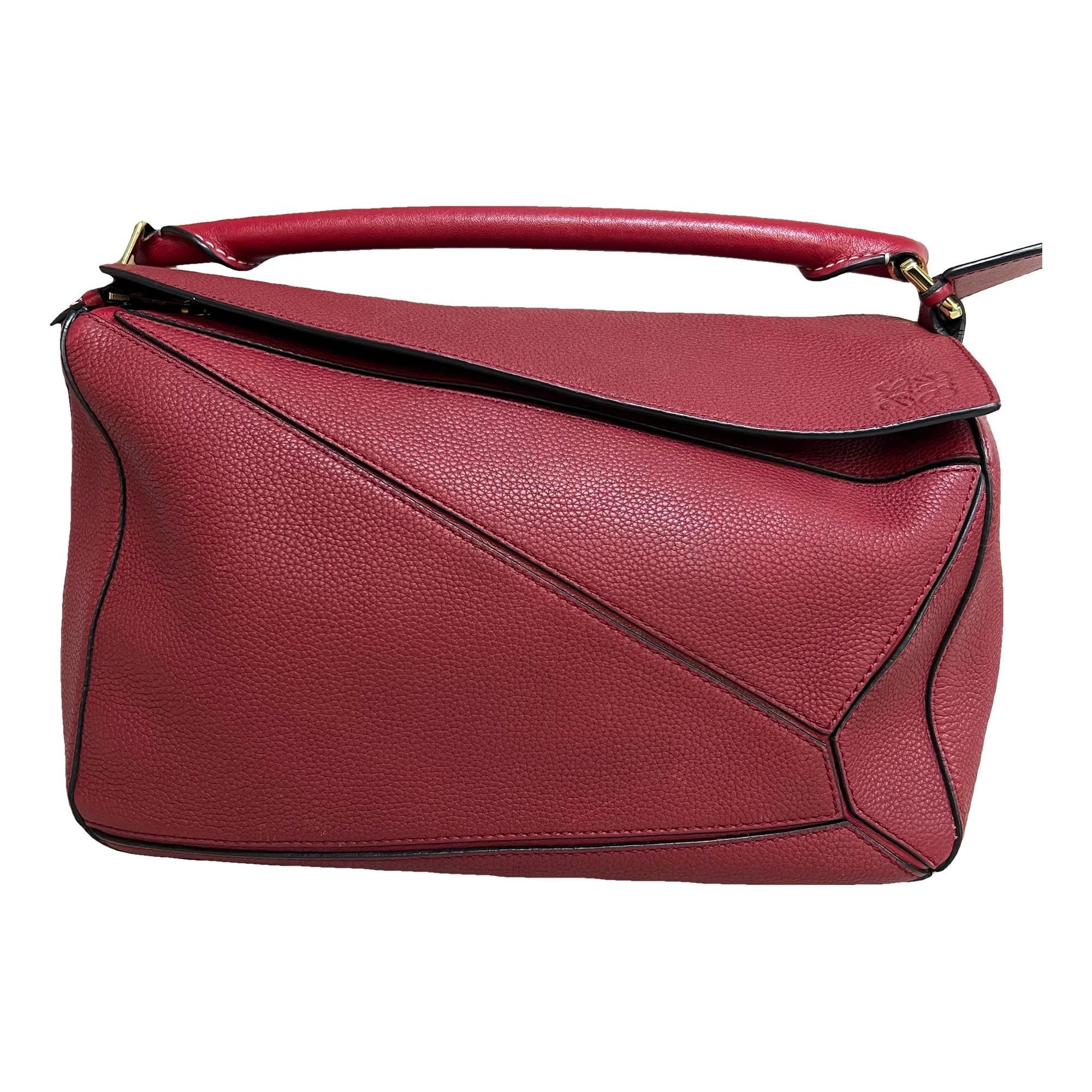 Puzzle leather handbag