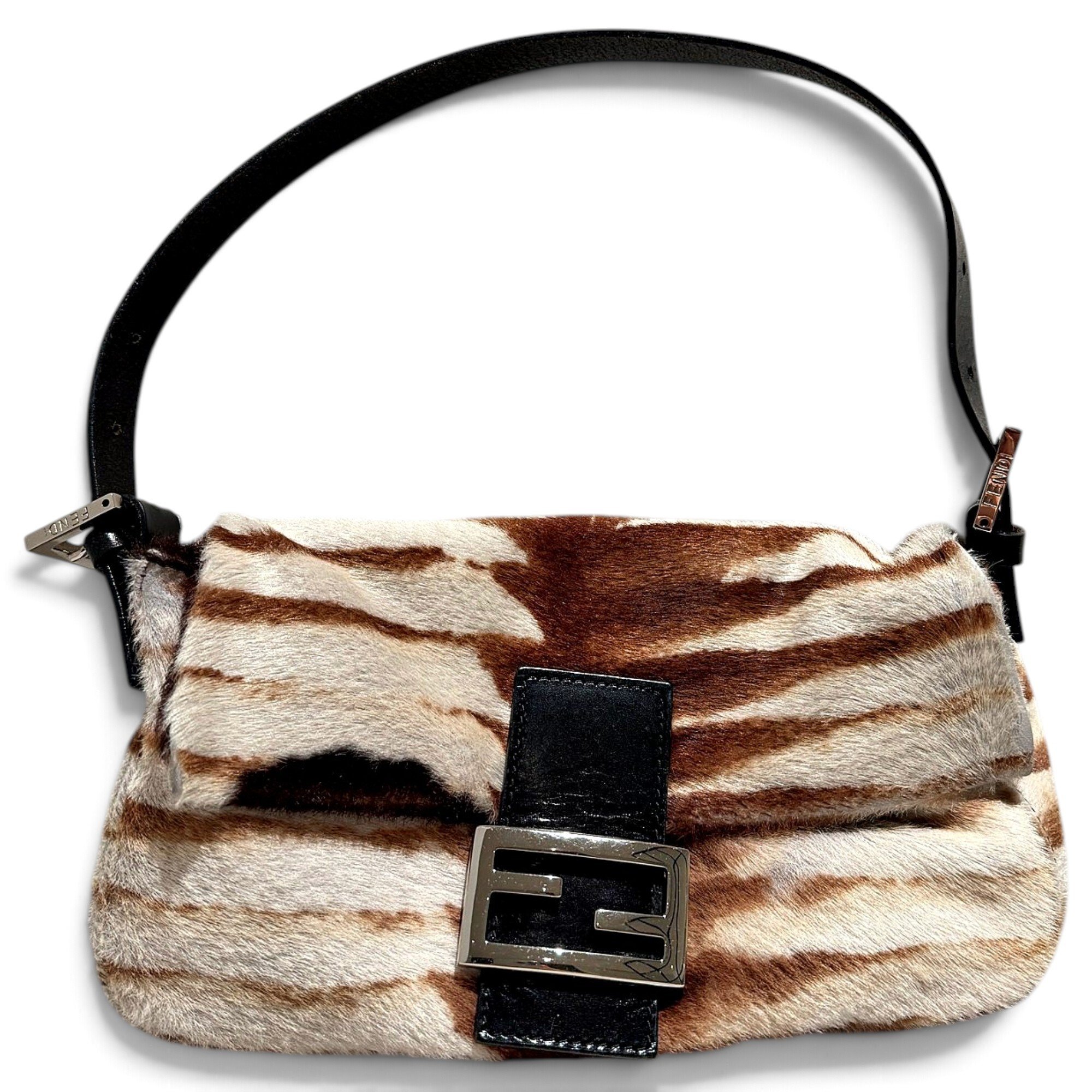 Baguette pony-style calfskin handbag