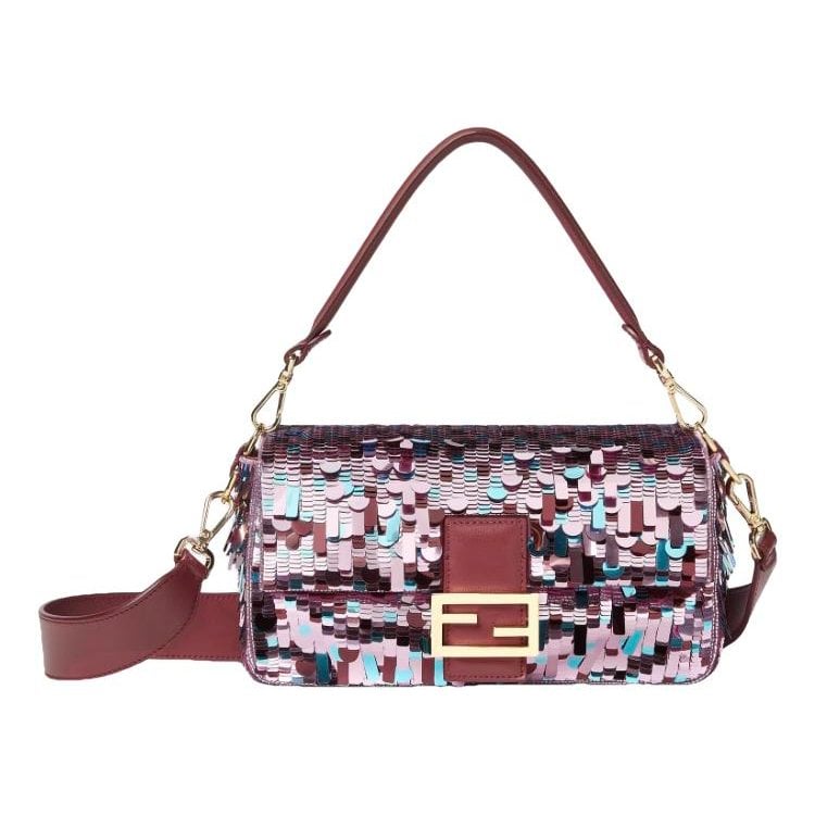 Baguette glitter handbag