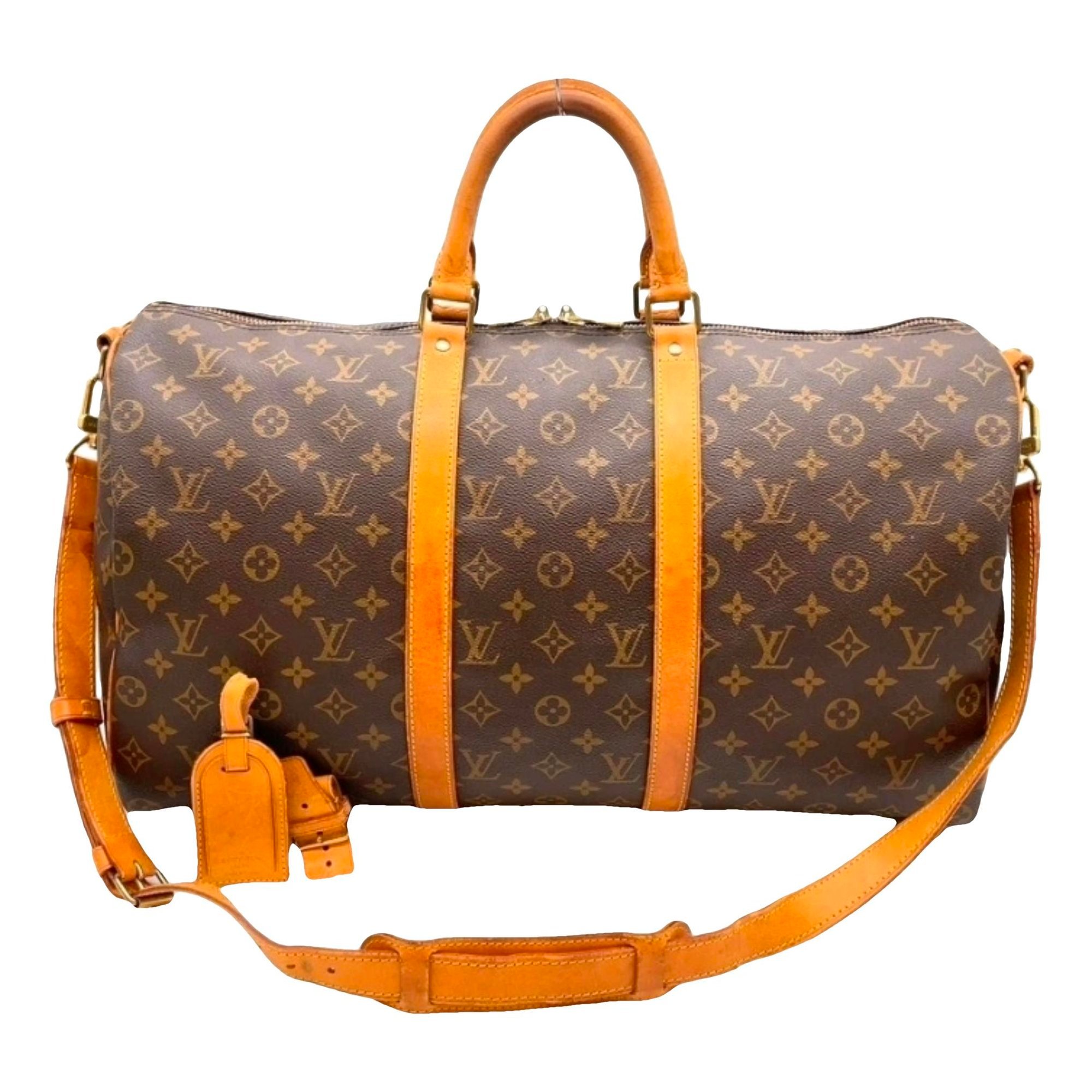 Keepall leather travel bag