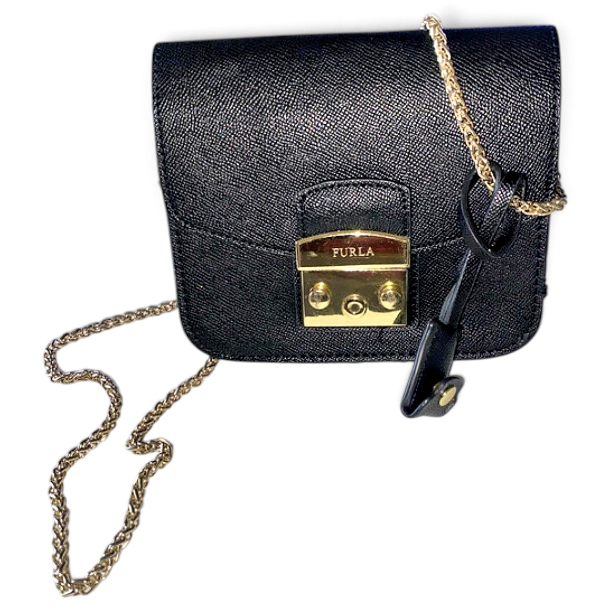 Metropolis leather clutch bag