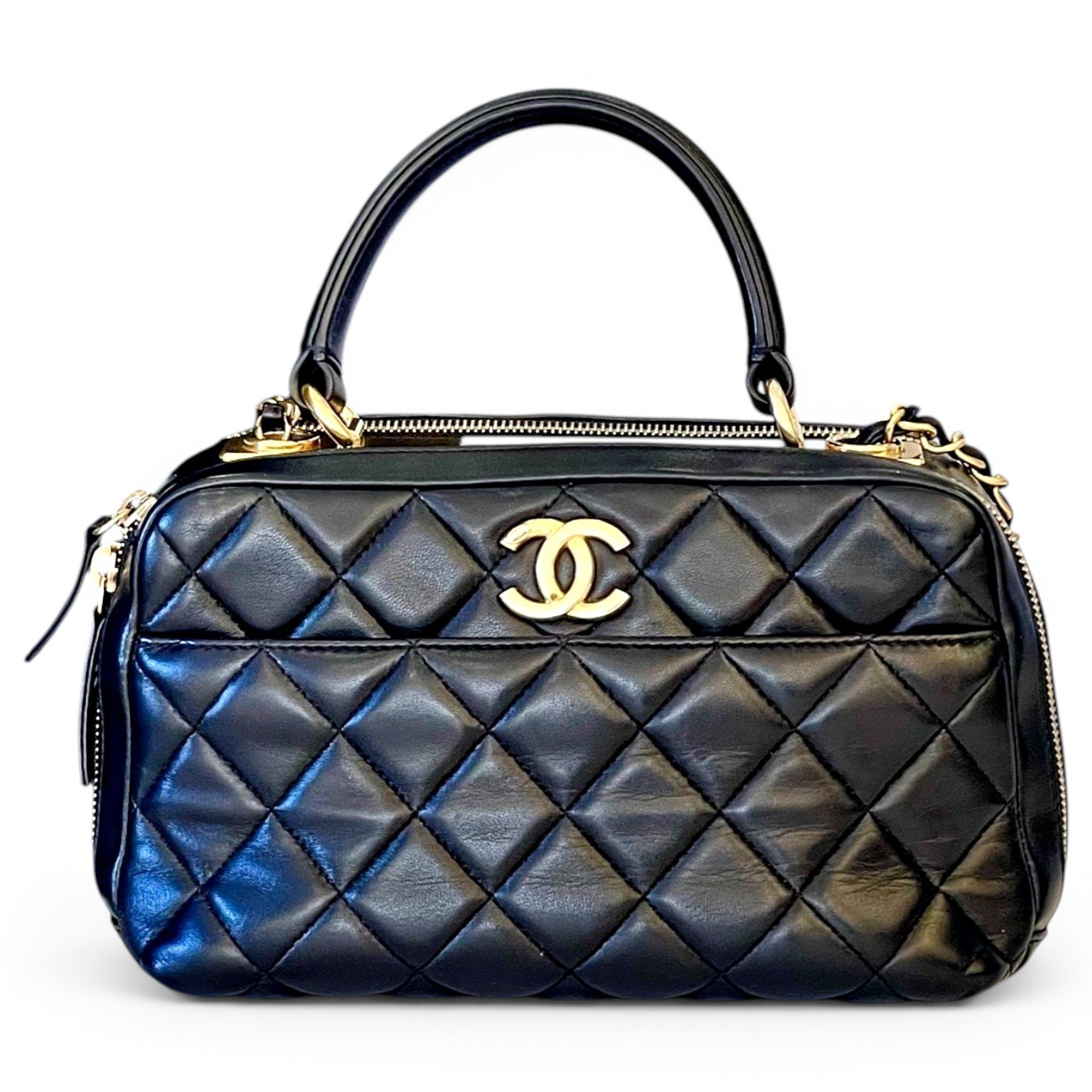 Chanel Trendy CC Bowler leather handbag