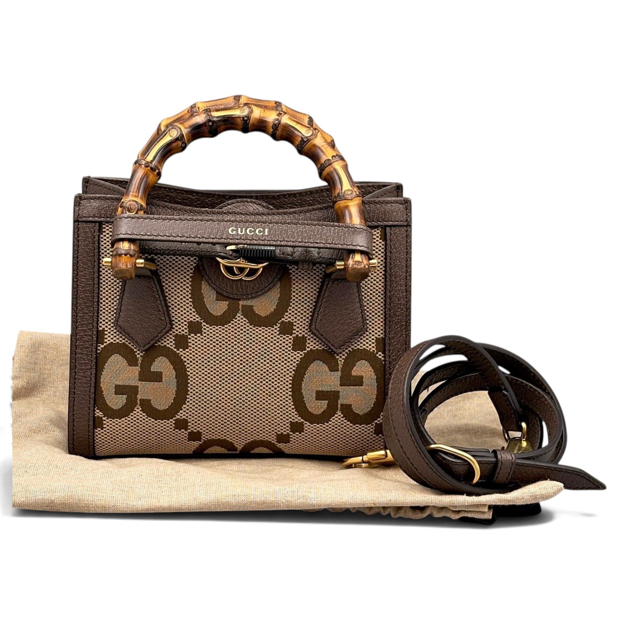 Diana Bamboo leather handbag