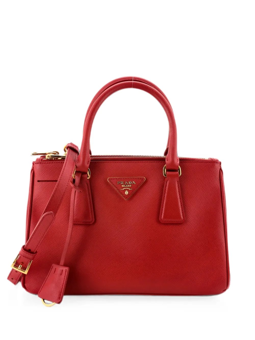 Double Zip Lux Saffiano Leather Small tote bag