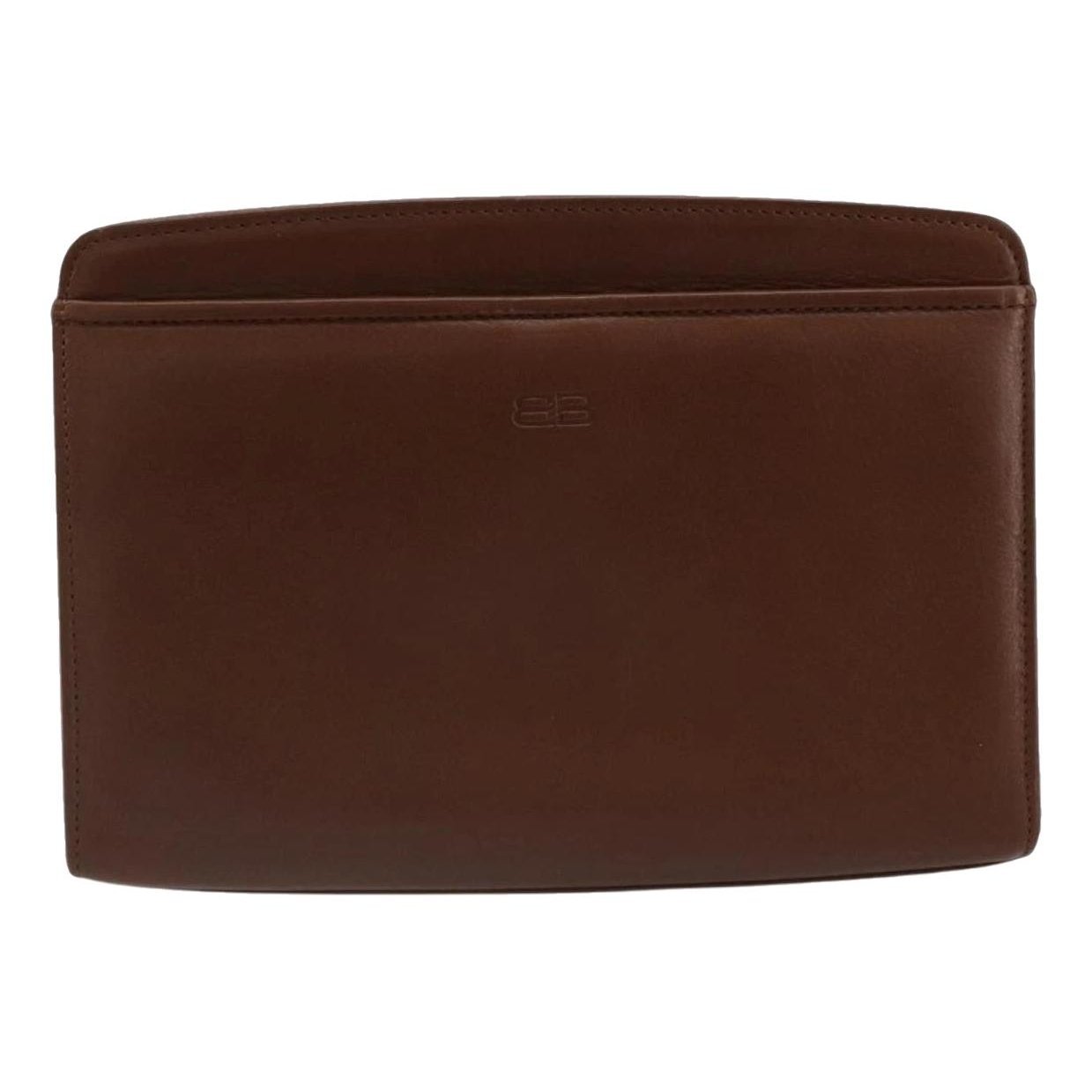 Leather clutch bag